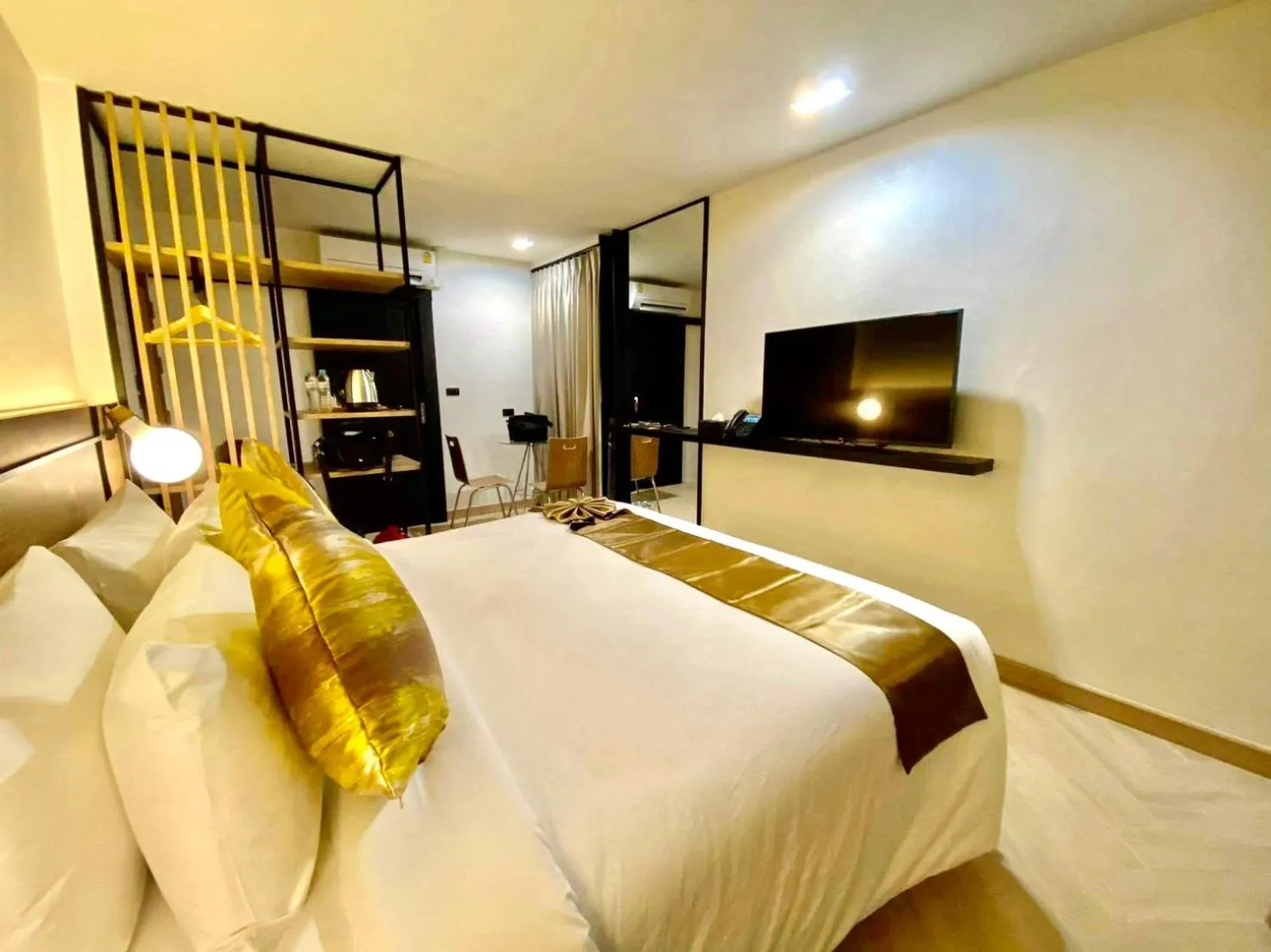 Bed in The Gold Living Life