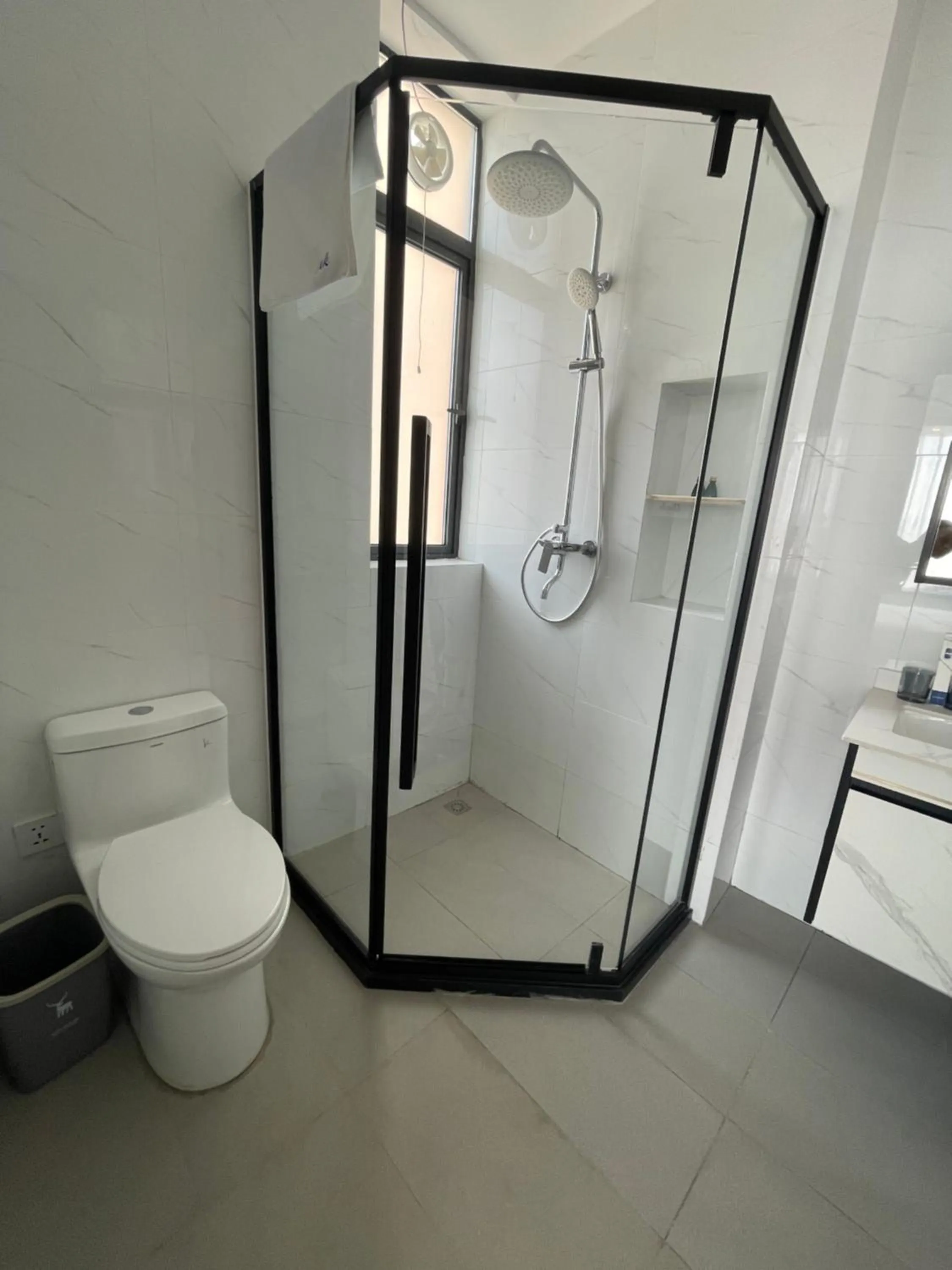 Shower in Rose Garden Private Apartment By LINK