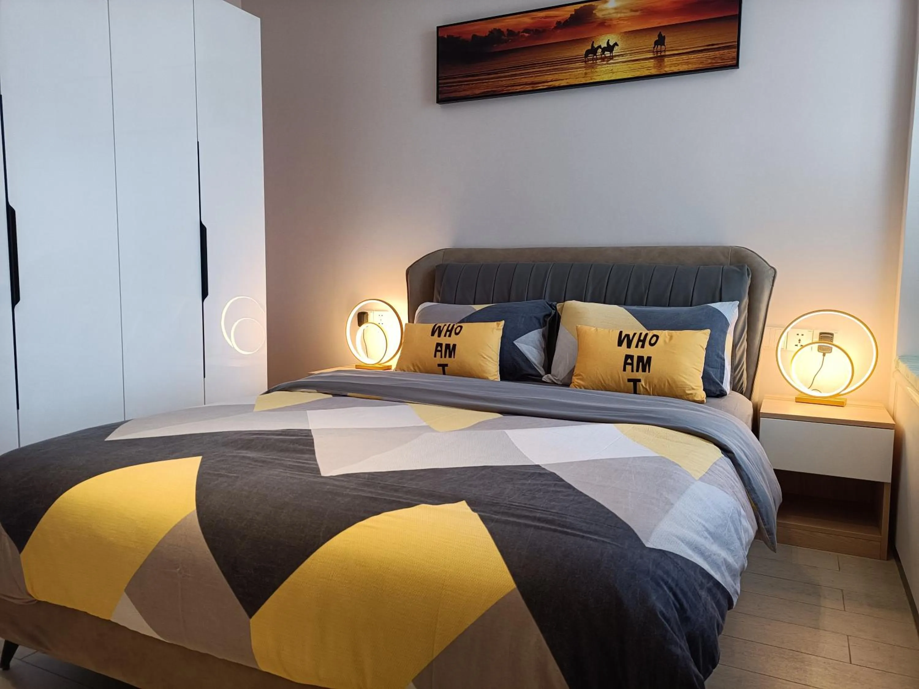 Bedroom, Bed in Rose Garden Private Apartment By LINK