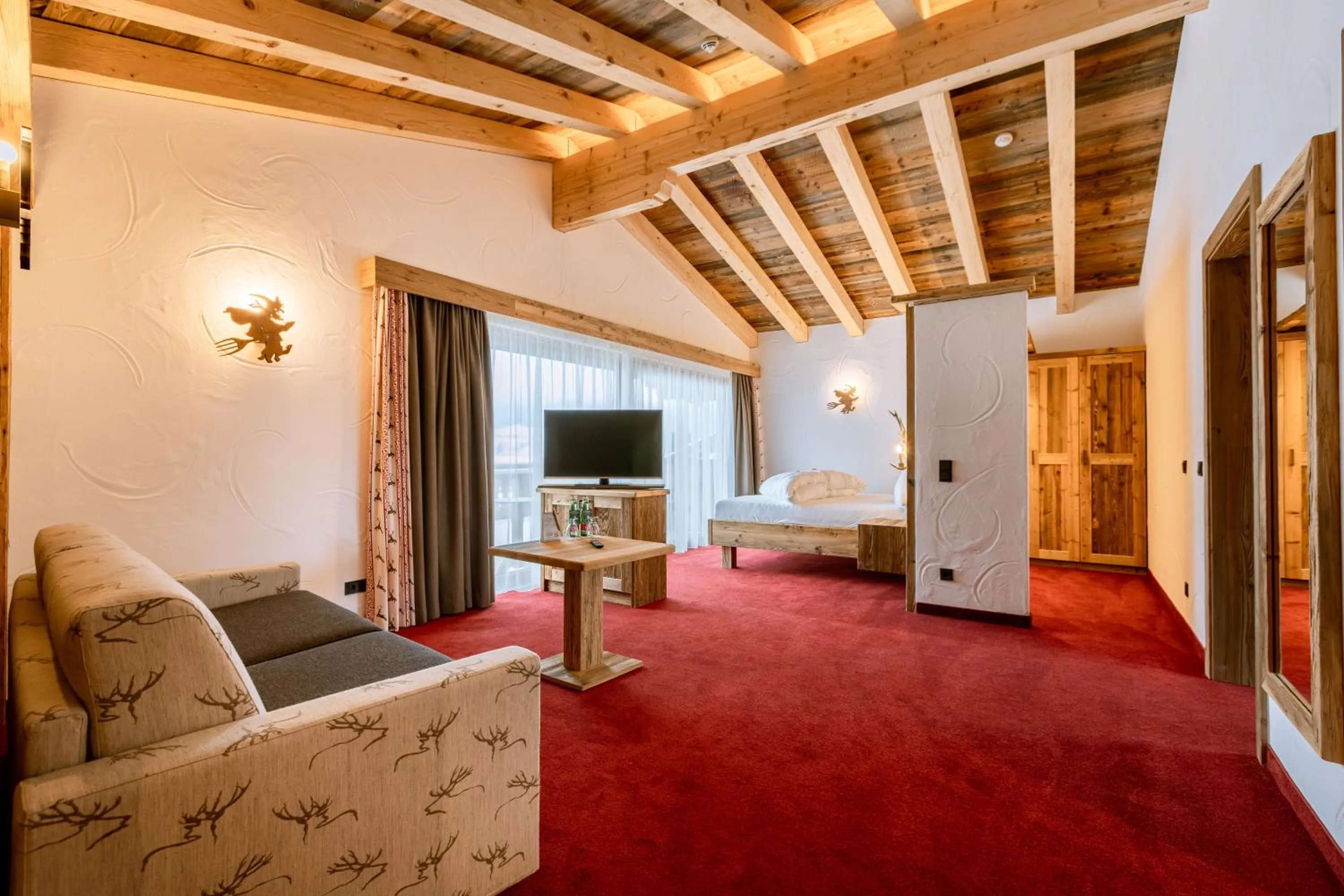 Family, Bed in Hotel Restaurant Hexenalm