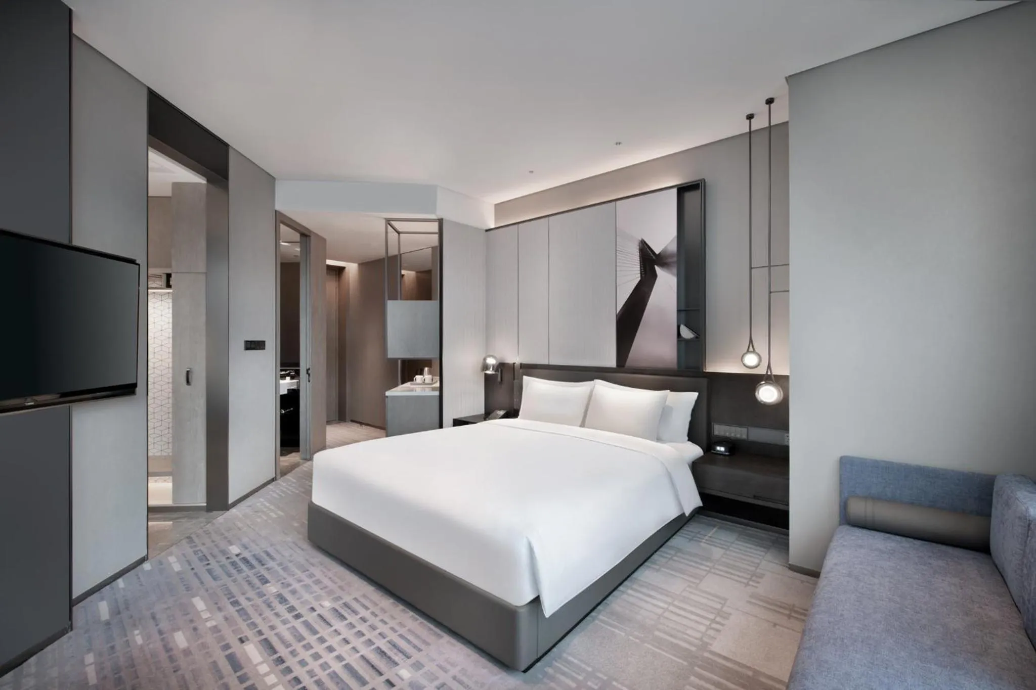 Photo of the whole room, Bed in Crowne Plaza Hangzhou Science City by IHG