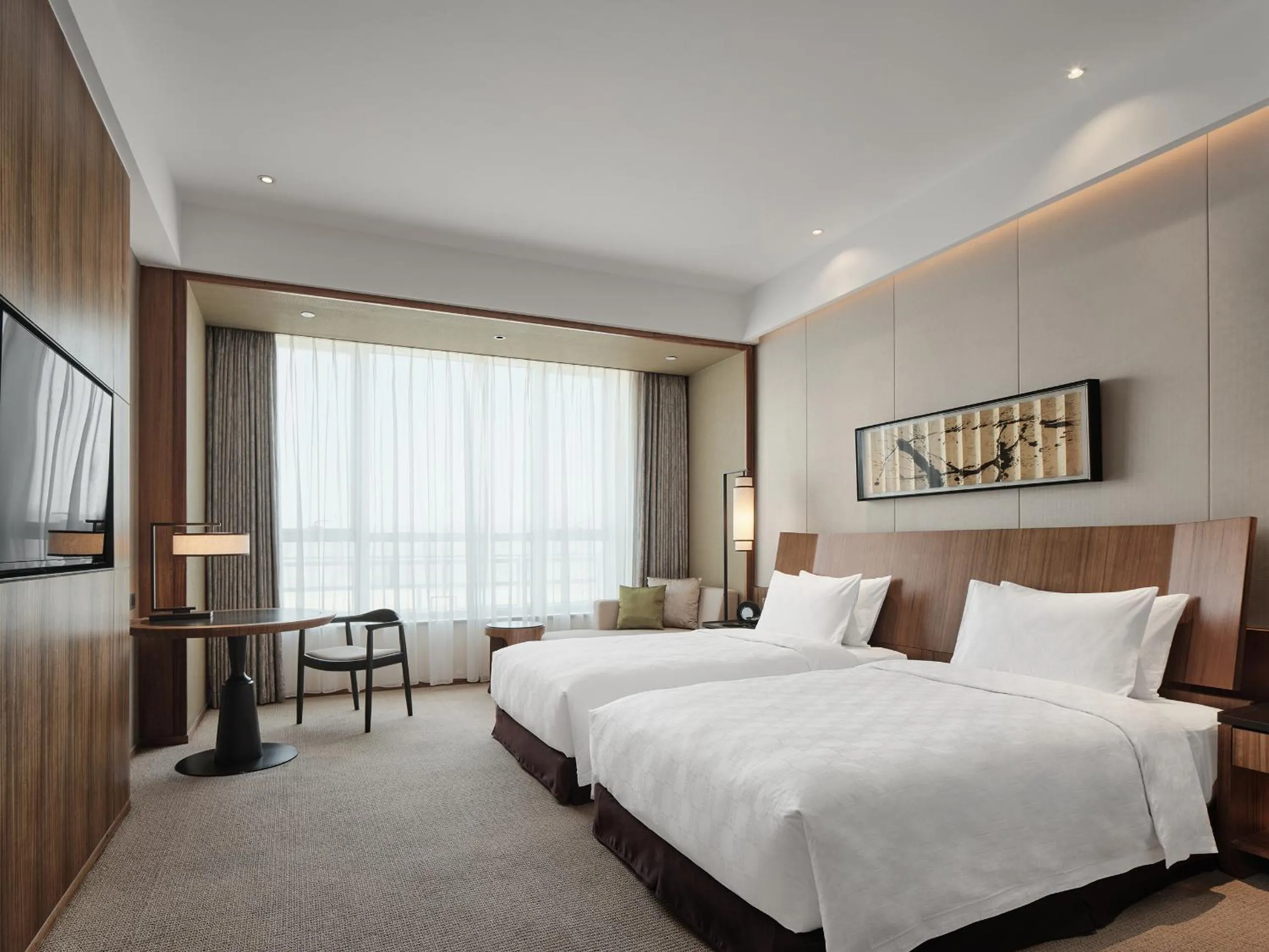 Bedroom, Bed in HUALUXE Ningbo Harbor City