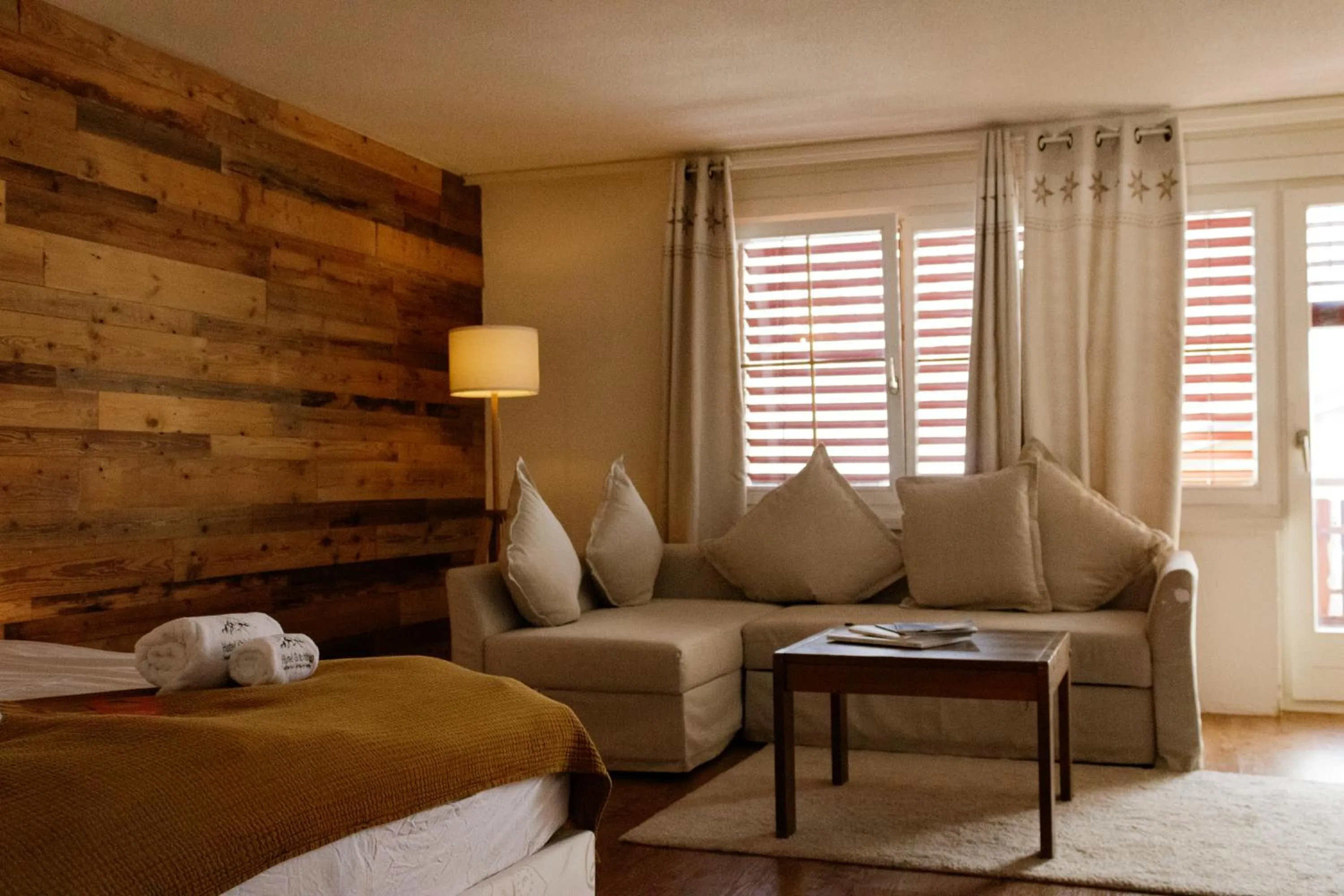 Bed in Grichting Hotel & Serviced Apartments