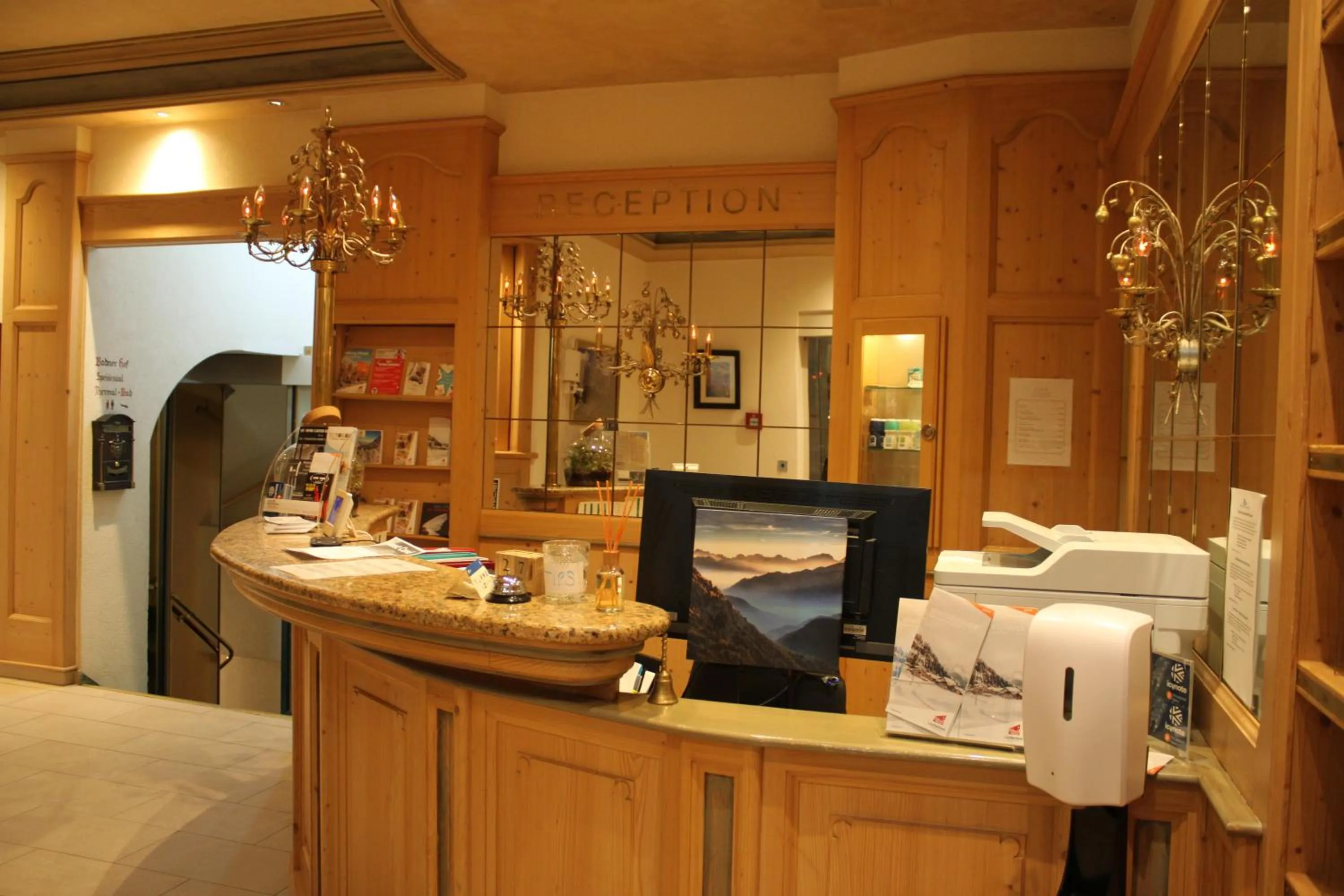 Lobby or reception in Grichting Hotel & Serviced Apartments