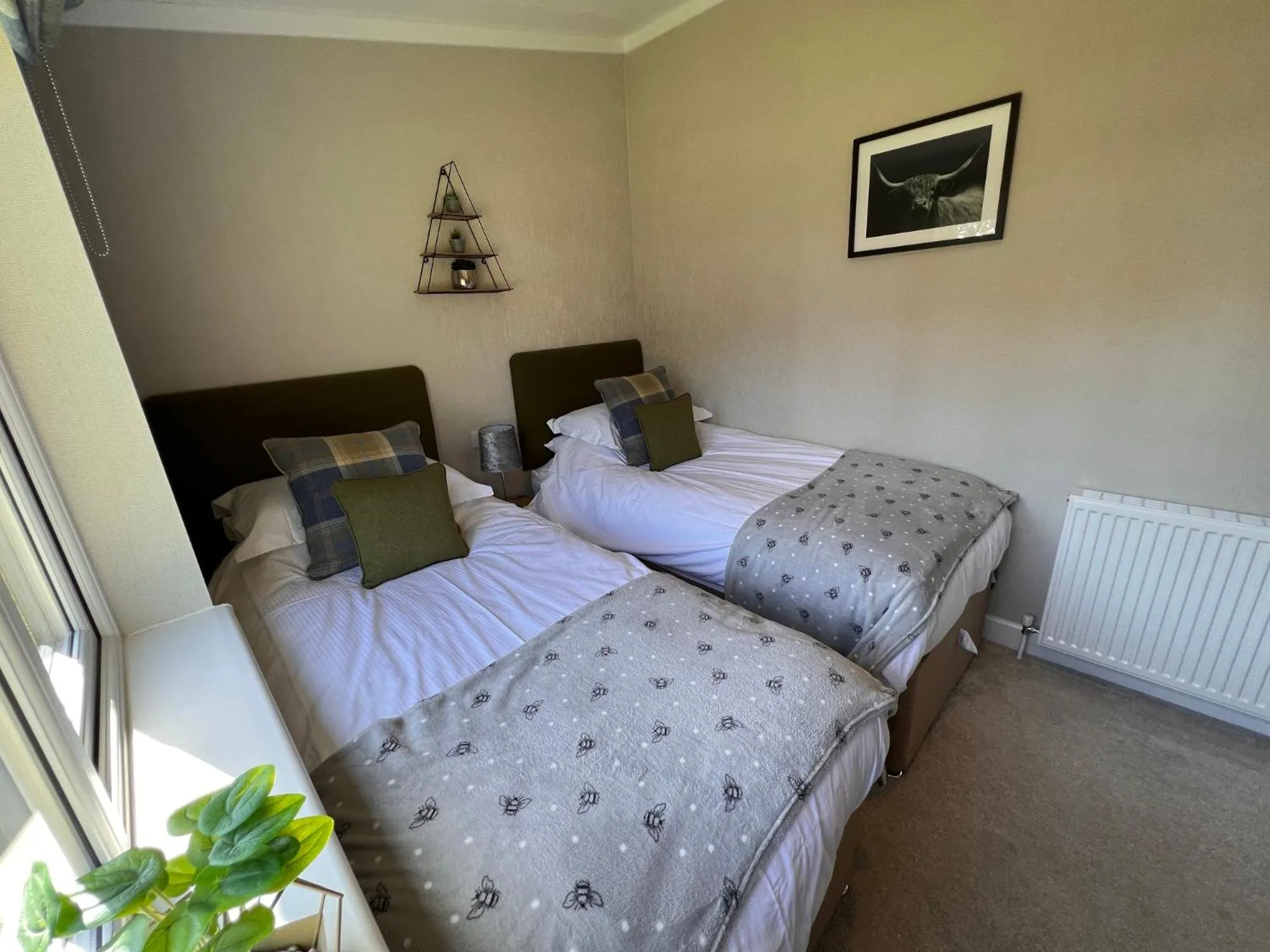 Bedroom, Bed in Hollicarrs - Dragonfly Lodge