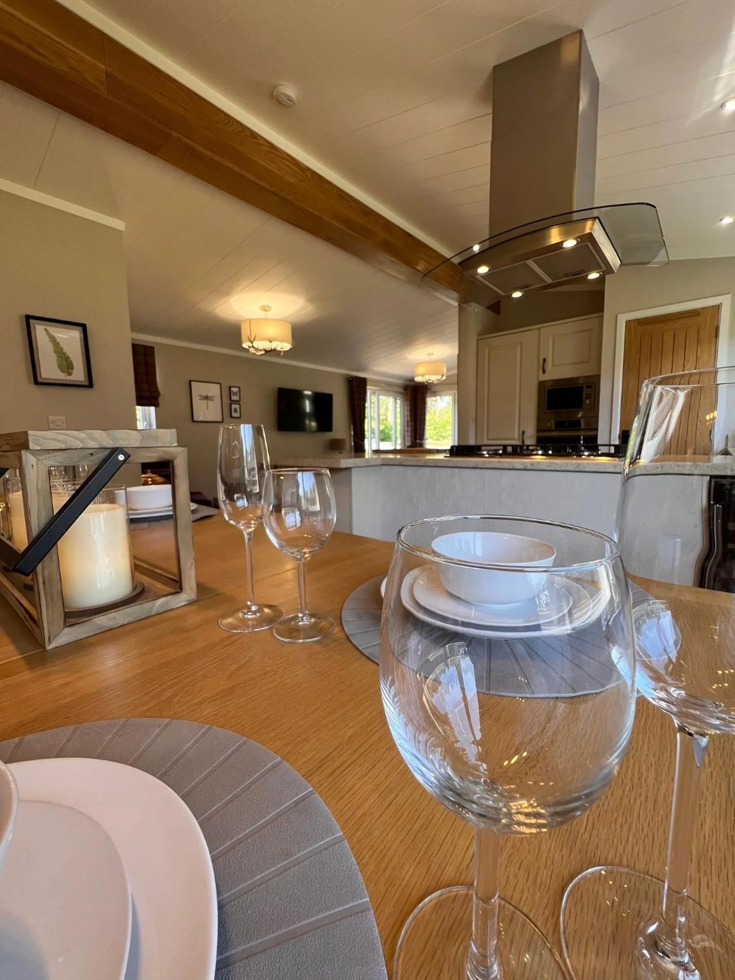 Dining area in Hollicarrs - Dragonfly Lodge