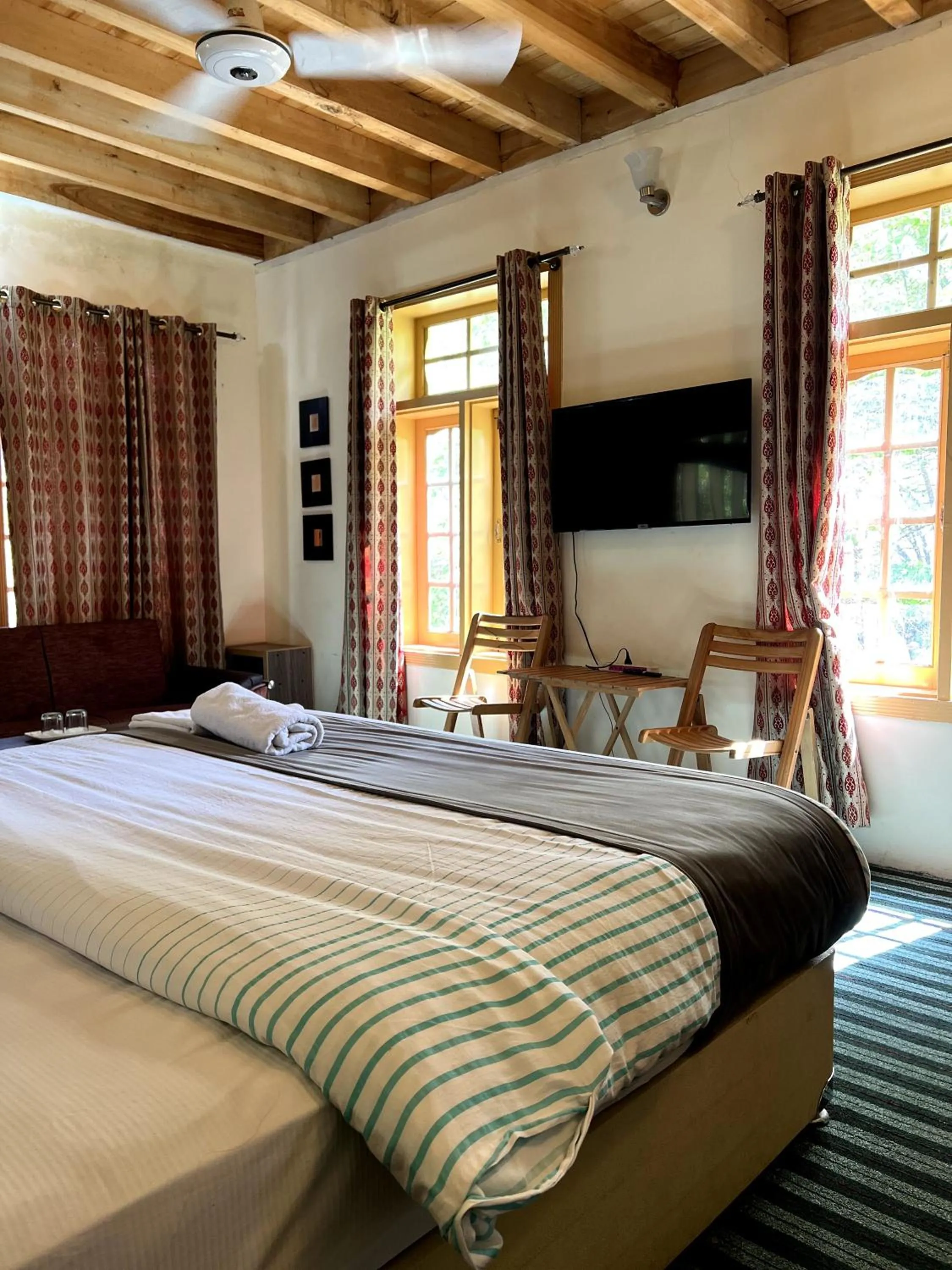 Bed in Grapes Garden Resort Hunza