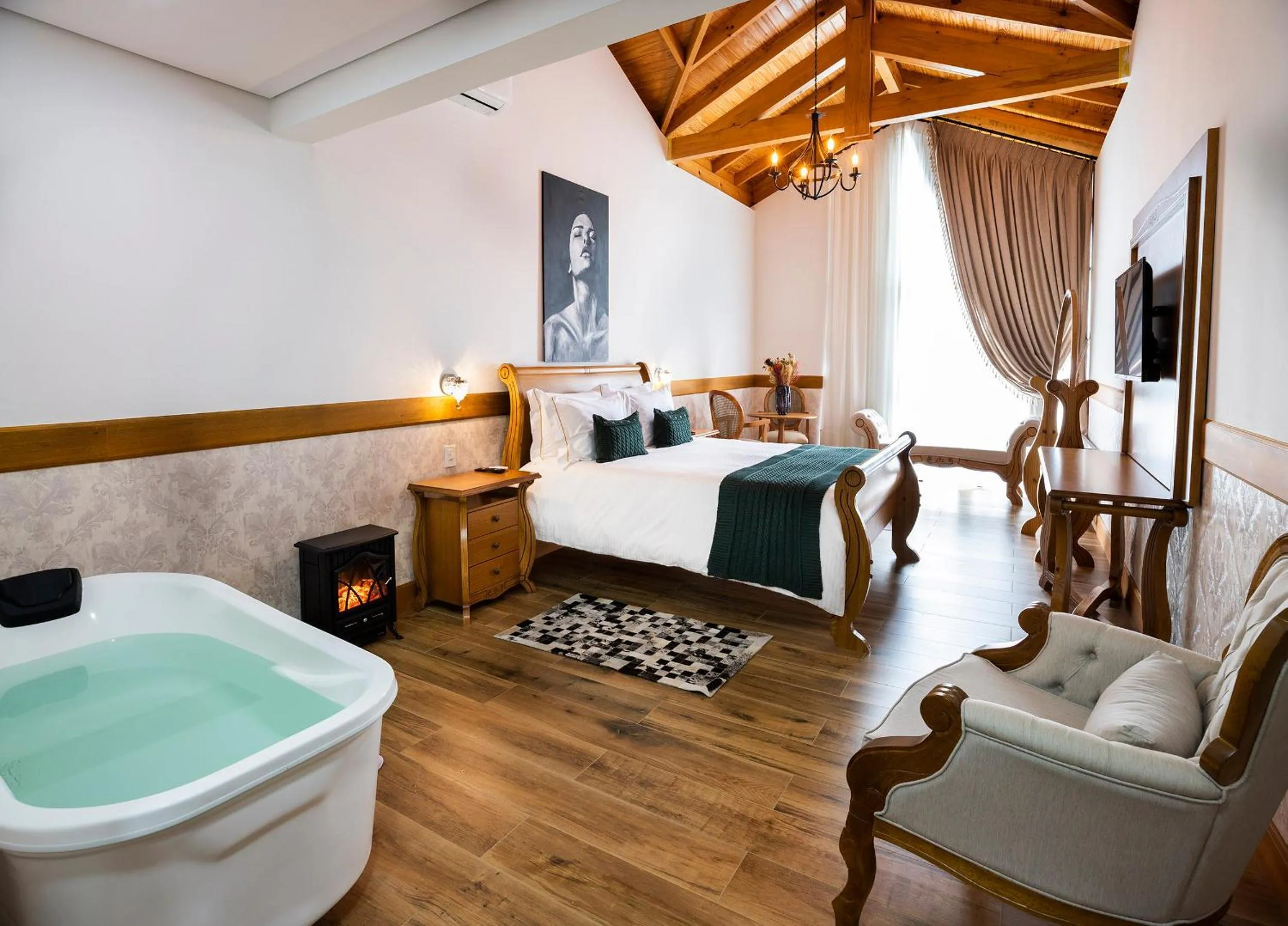 Bed in Cerro Azul Hotel Fazenda