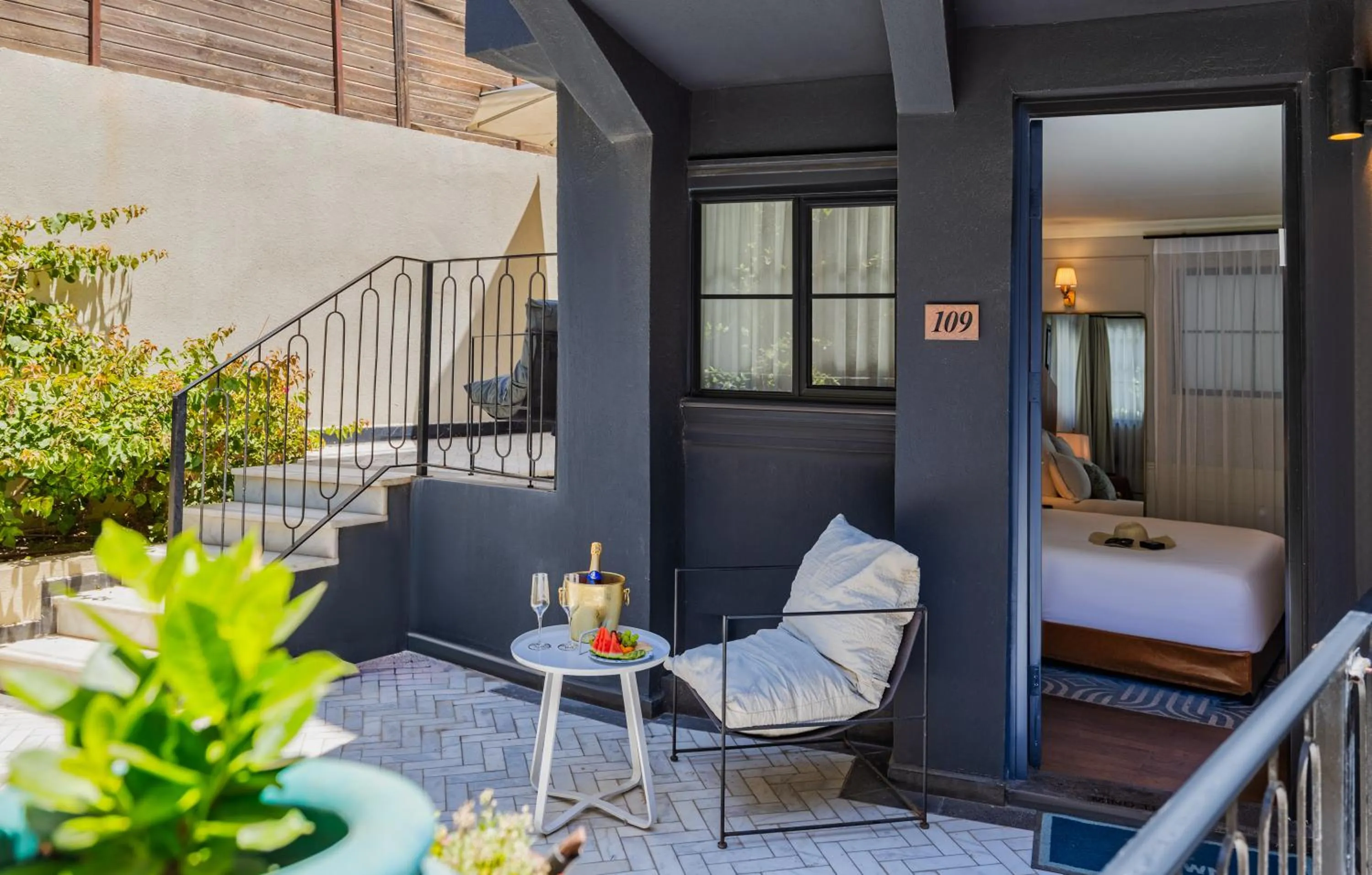 Balcony/Terrace in Villa Brown Tel-Aviv, a member of Brown Hotels