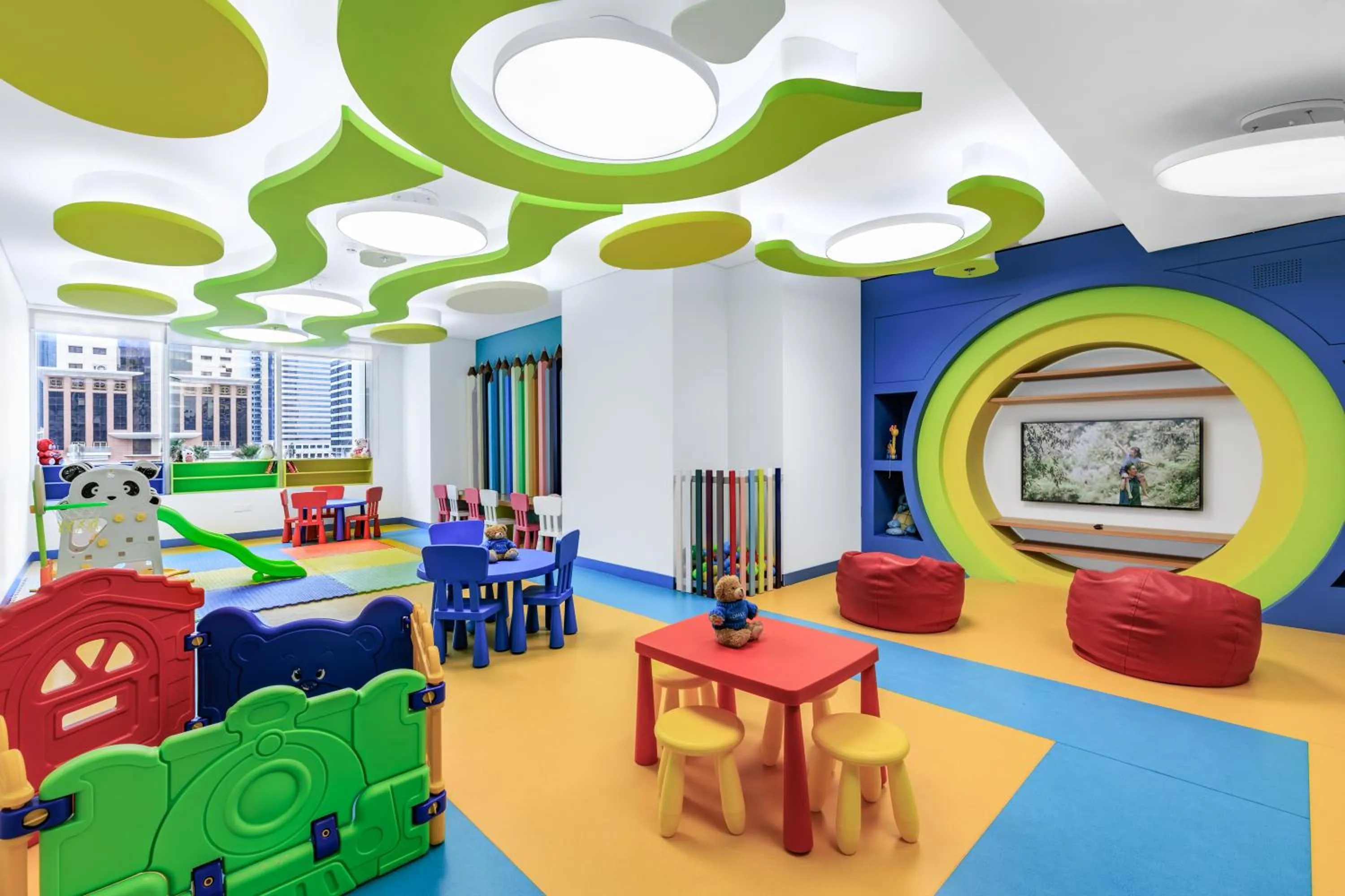 Children play ground in Somerset West Bay Doha