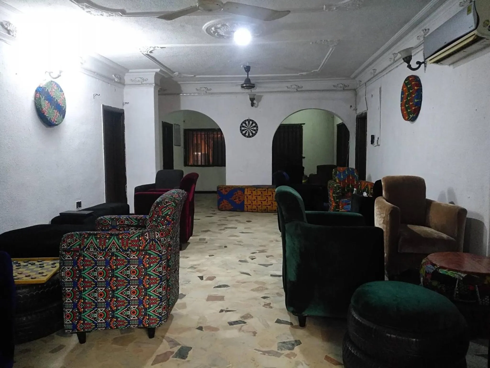 Communal lounge/ TV room in The Village Apartments, Gbagada