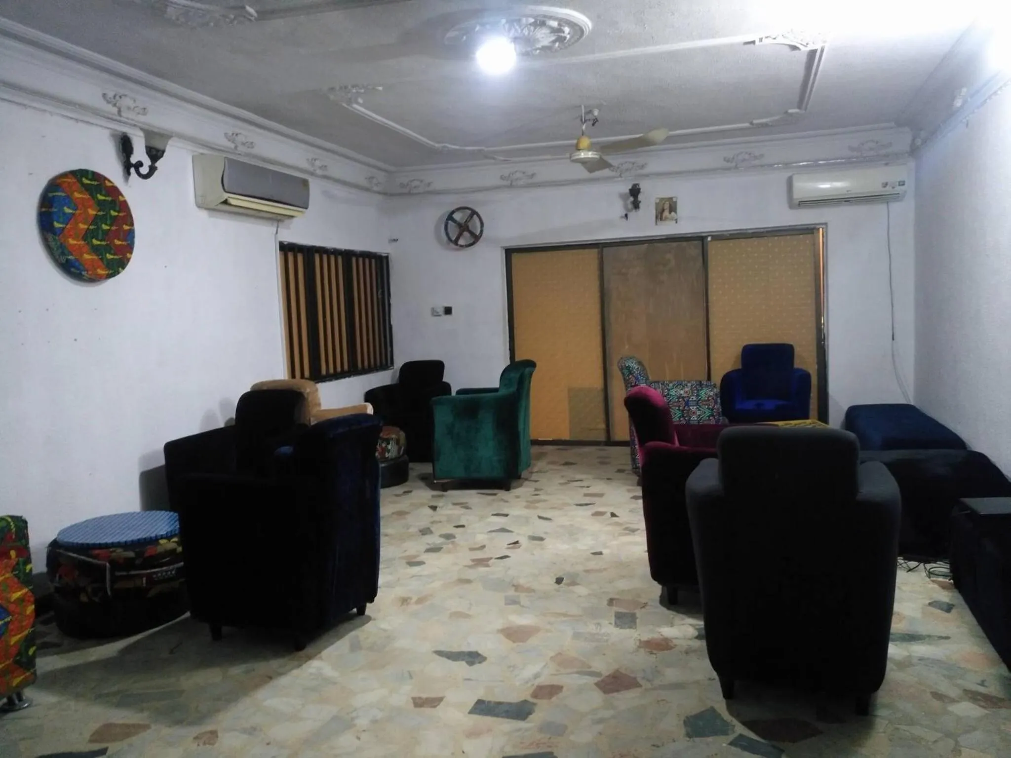 Communal lounge/ TV room in The Village Apartments, Gbagada