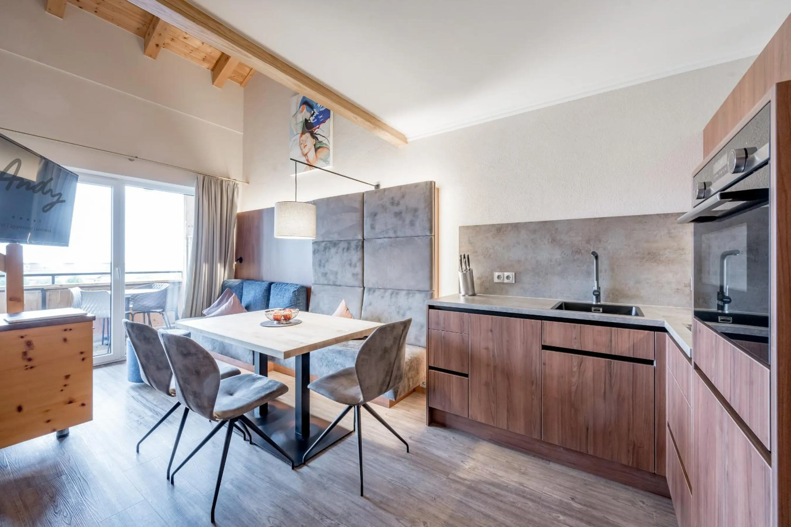 Kitchen or kitchenette in Hotel Andy 4 Sterne Superior