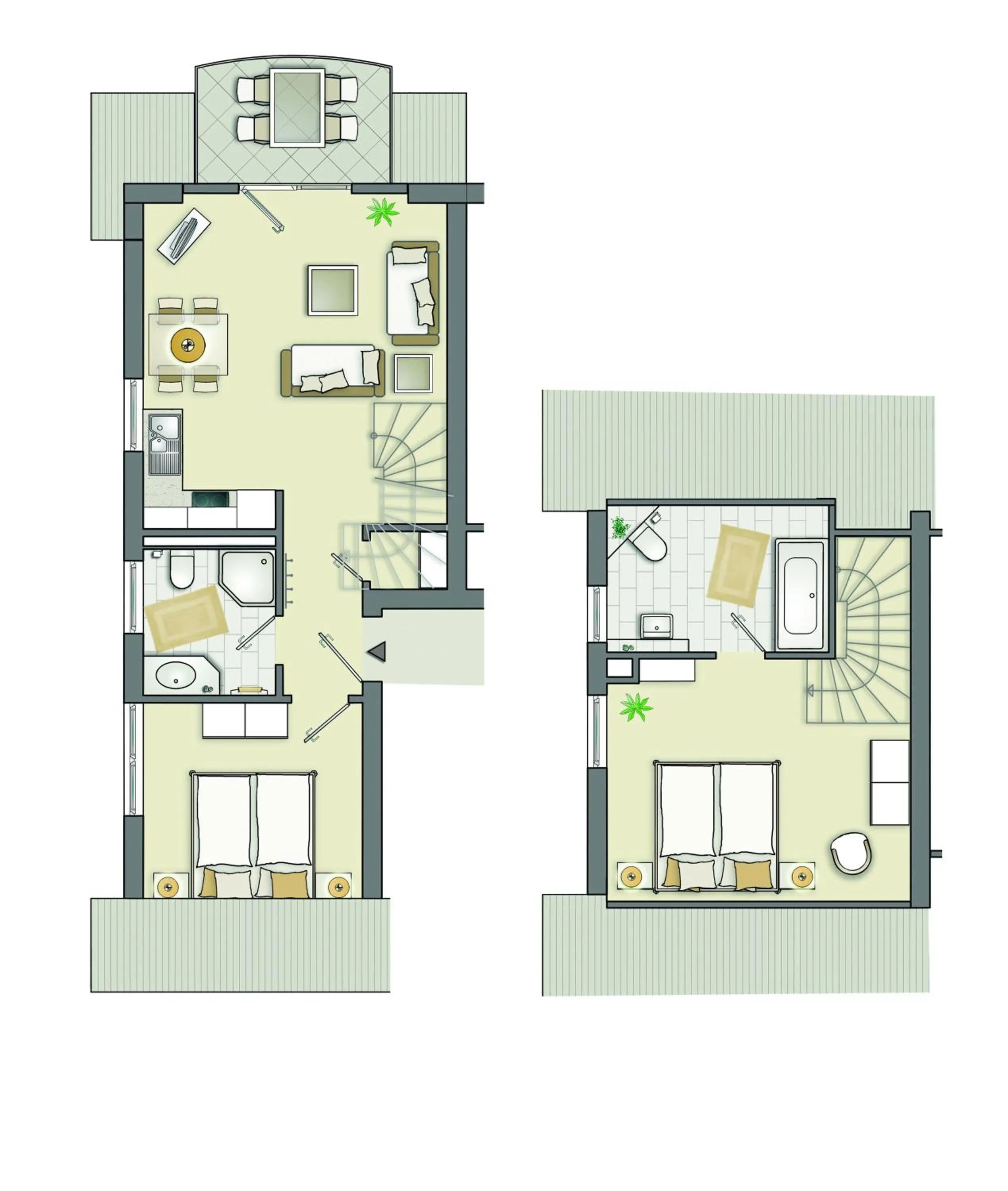 Floor plan in Ferienwohnungen Dünenmeer