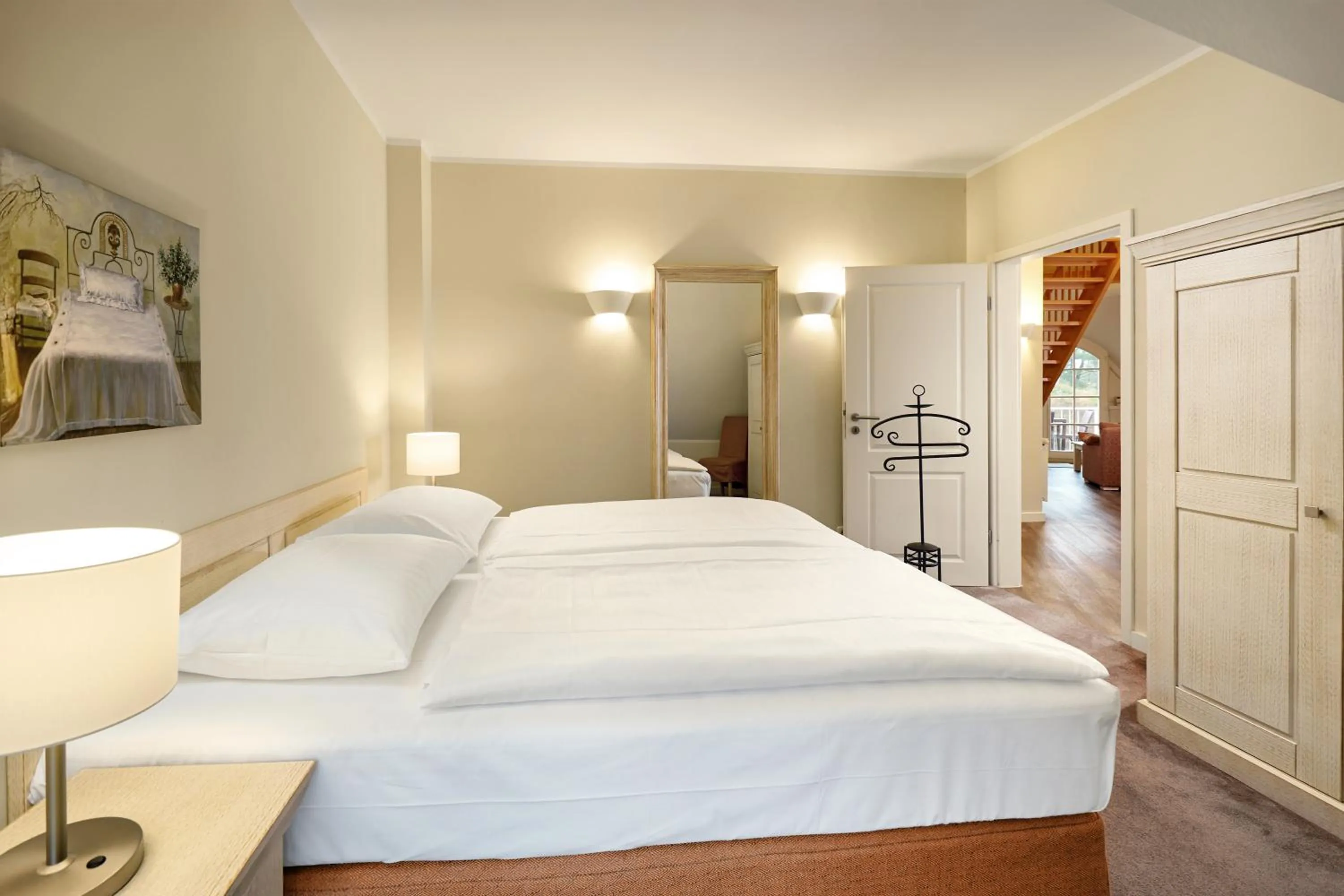 Bedroom, Bed in Ferienwohnungen Dünenmeer