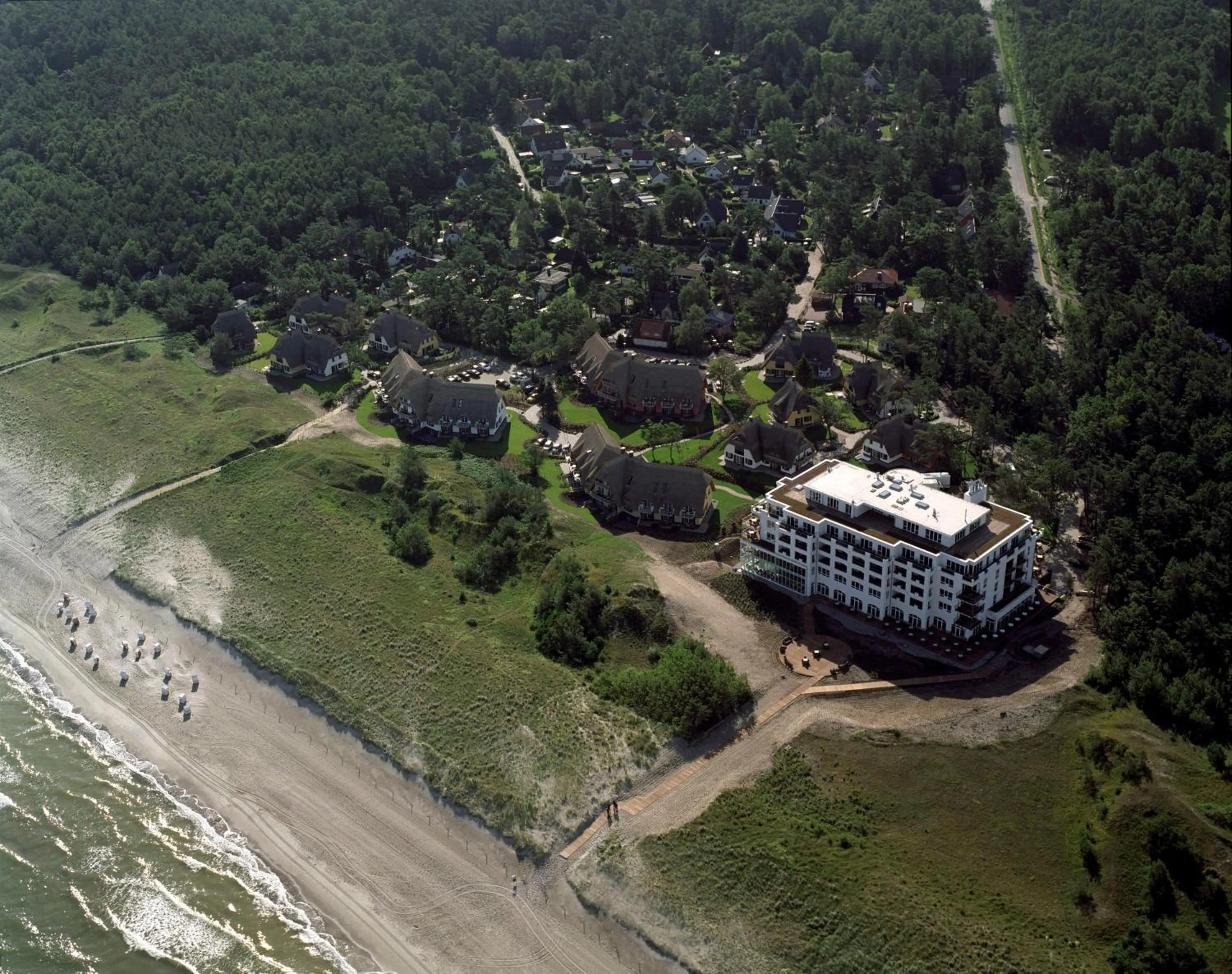 Bird's eye view in Ferienwohnungen Dünenmeer