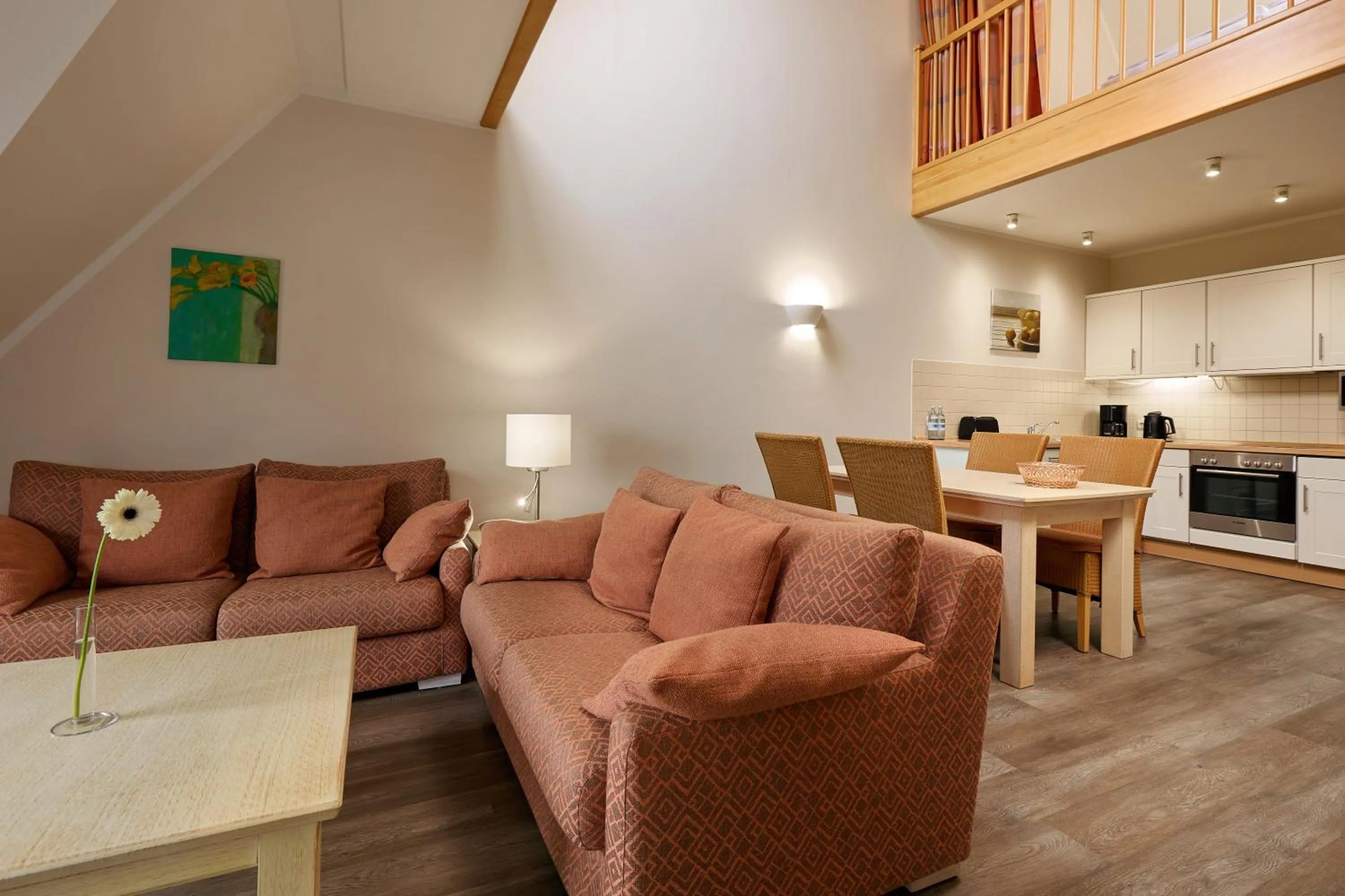 Living room in Ferienwohnungen Dünenmeer