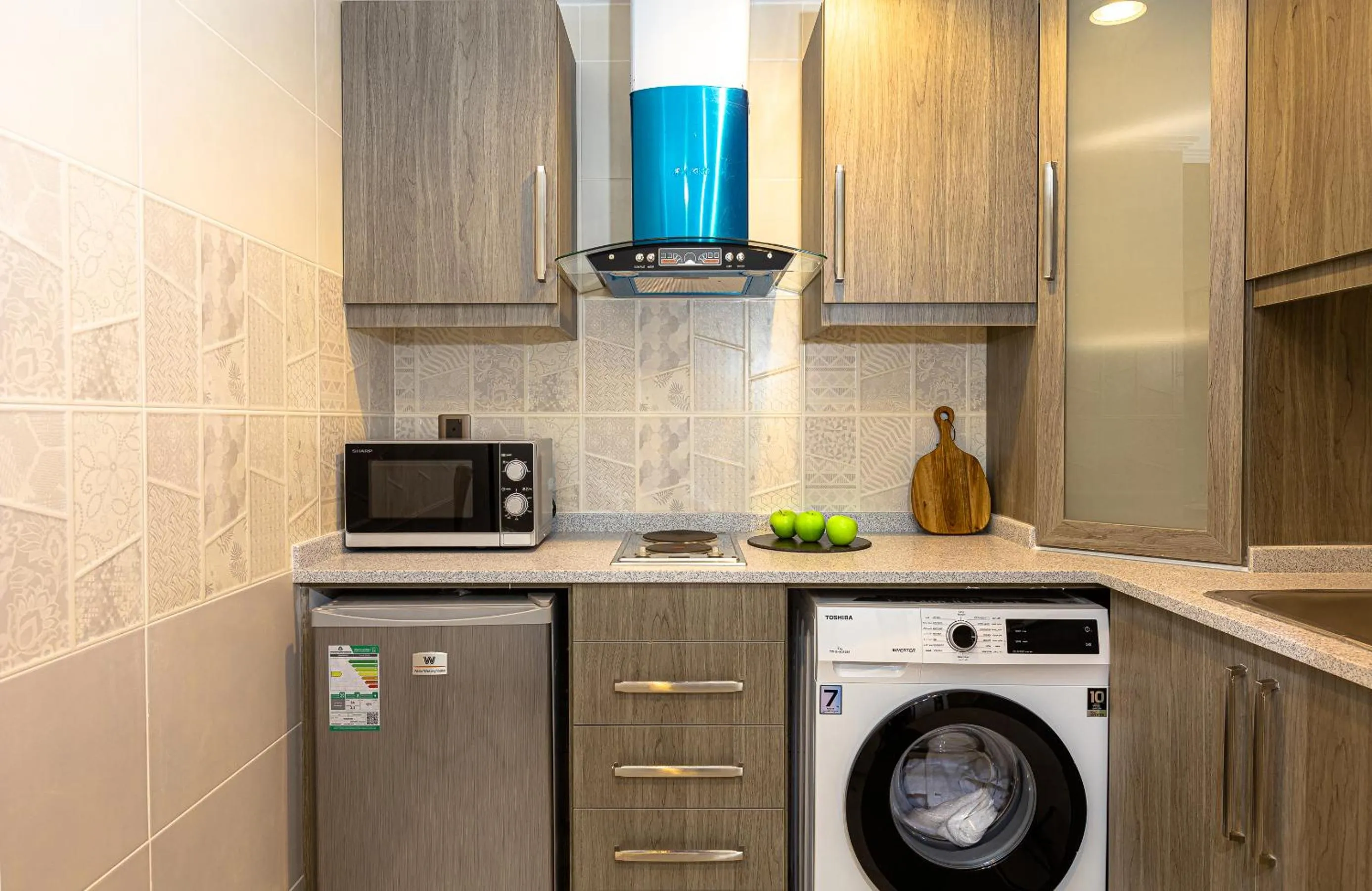 Kitchen or kitchenette in Faraj Almadina Hotel