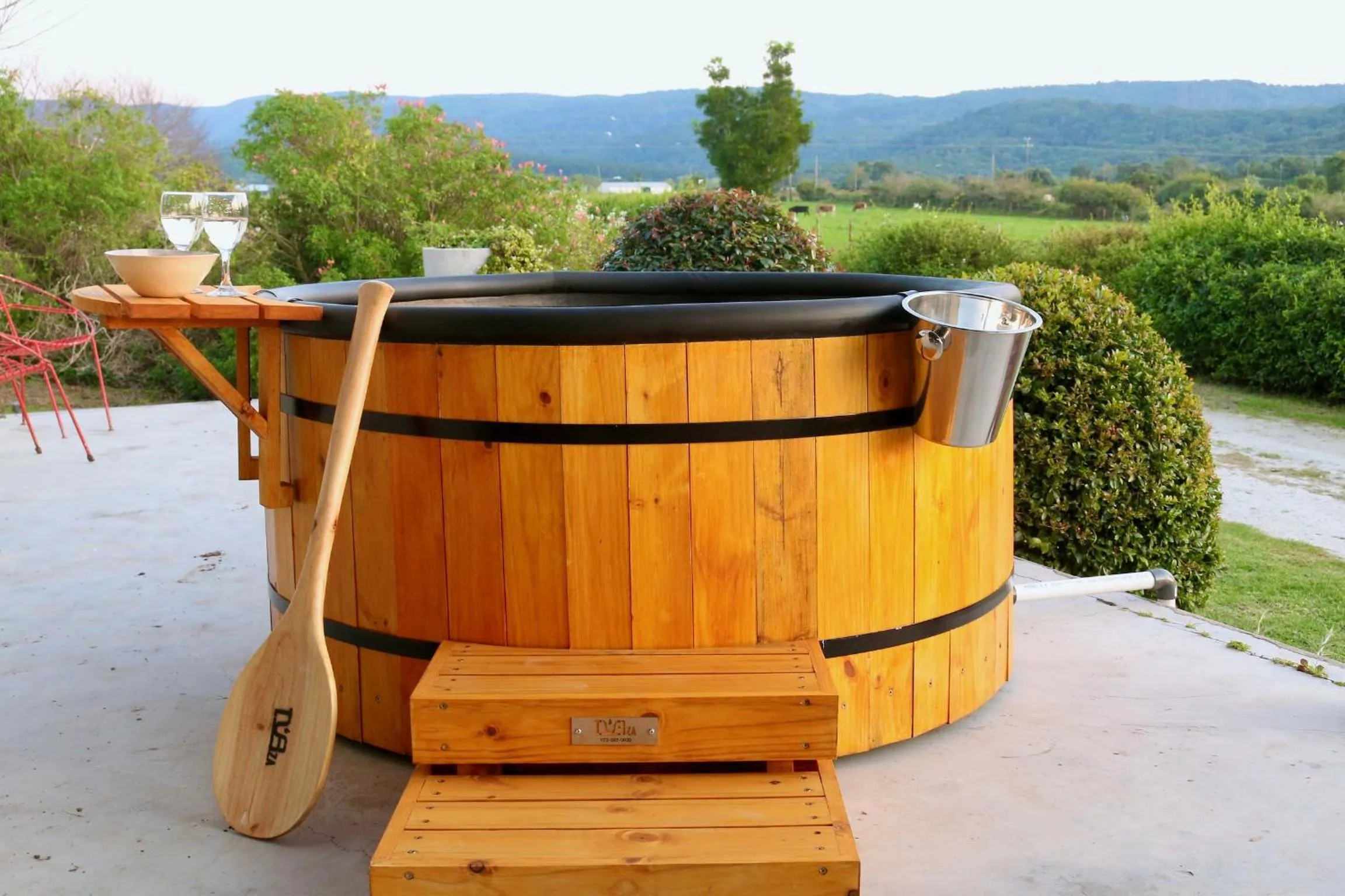 Hot Tub in Libertas Guest Farm