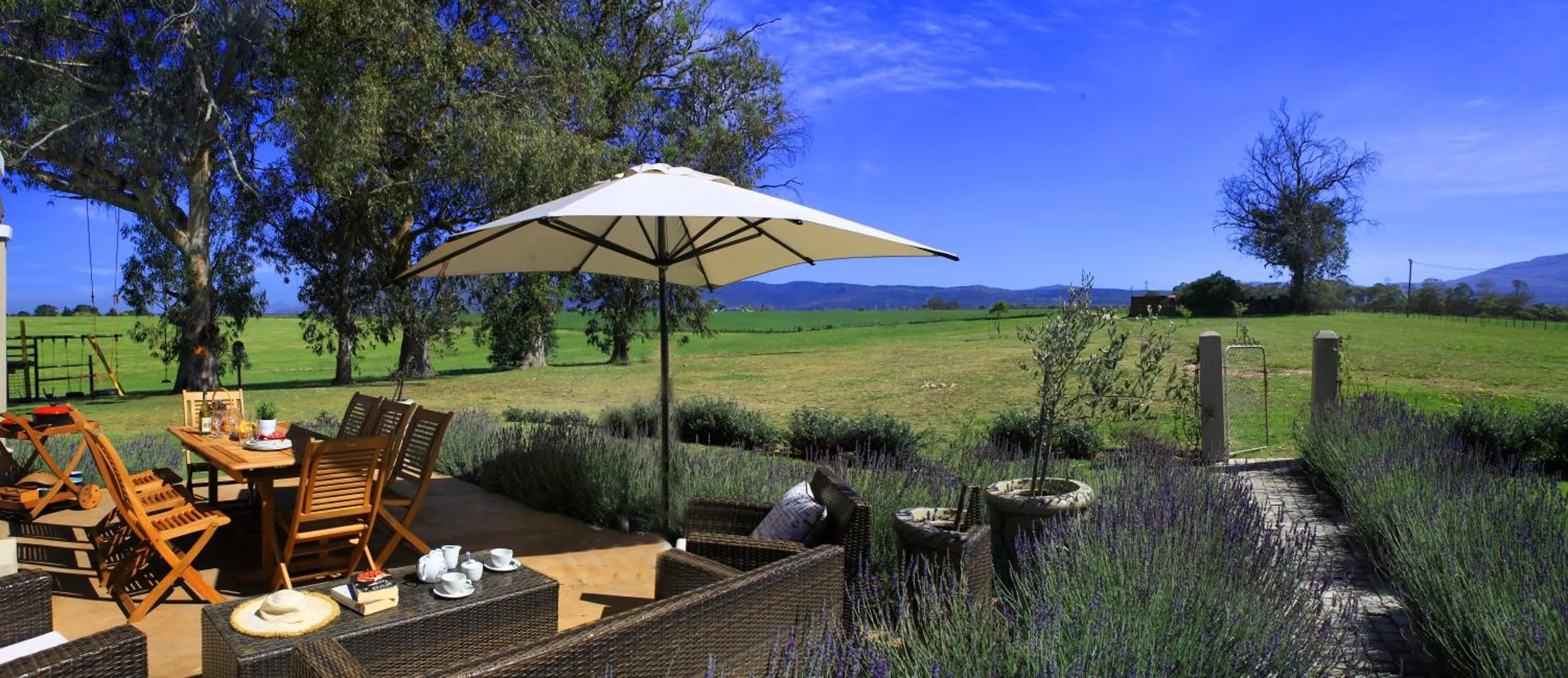 Patio in Libertas Guest Farm