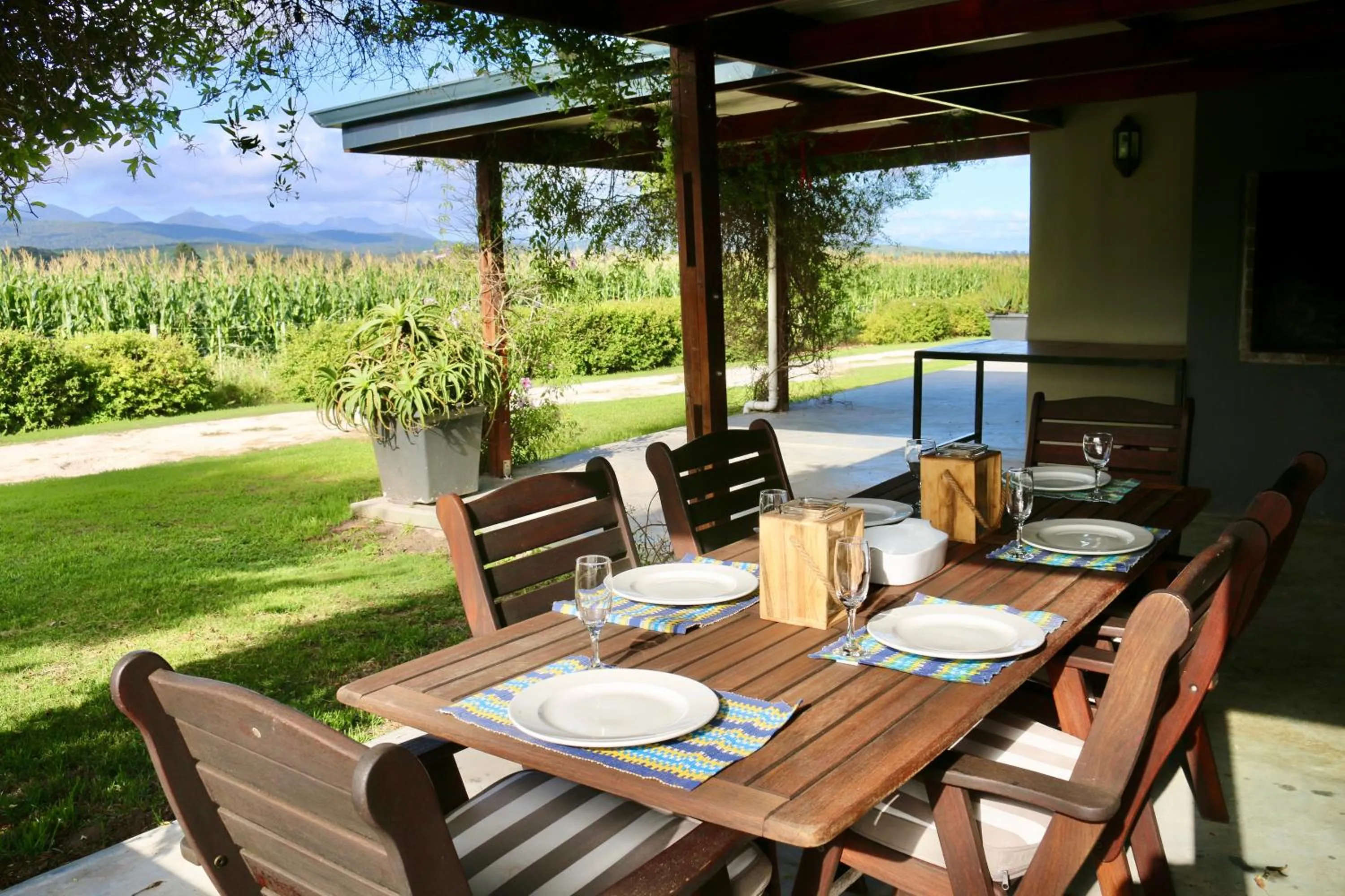 Patio in Libertas Guest Farm