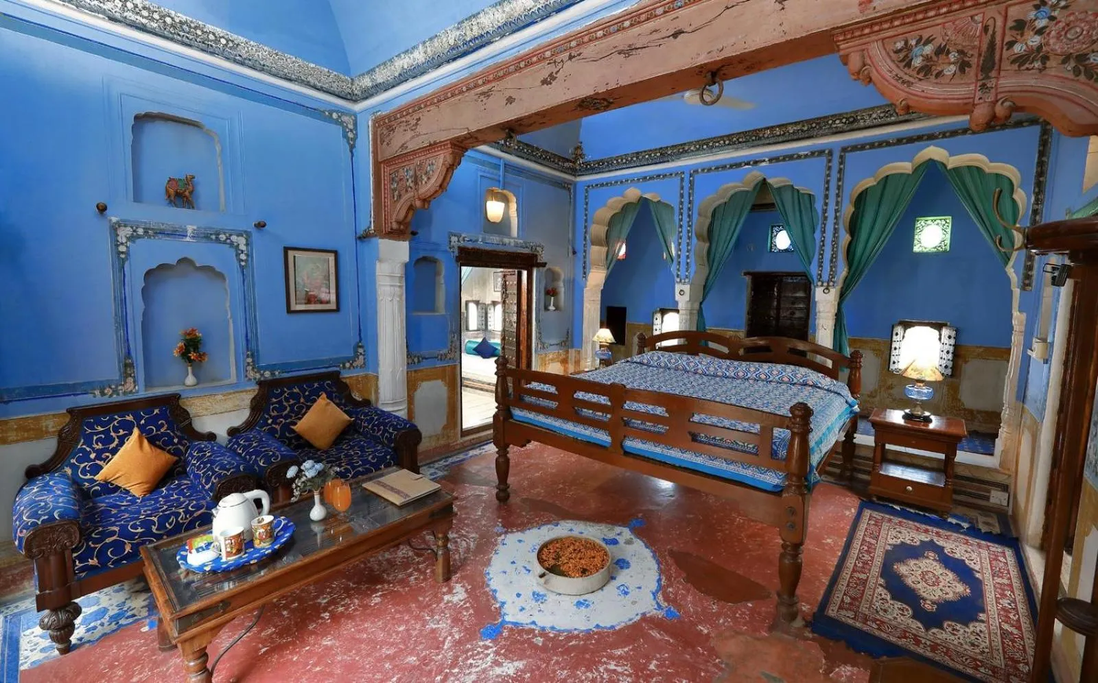 Bedroom, Bed in Hotel Mandawa Haveli