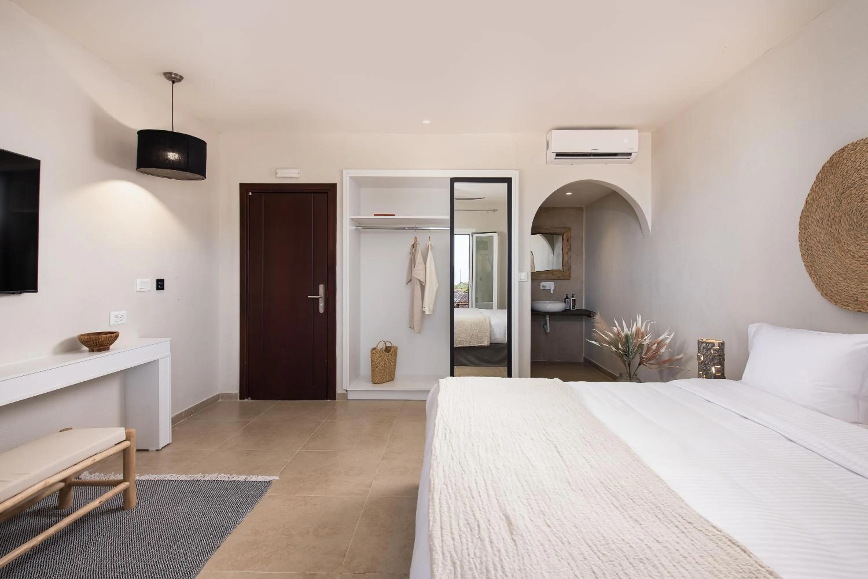 Bed in The Noverian Bios Santorini