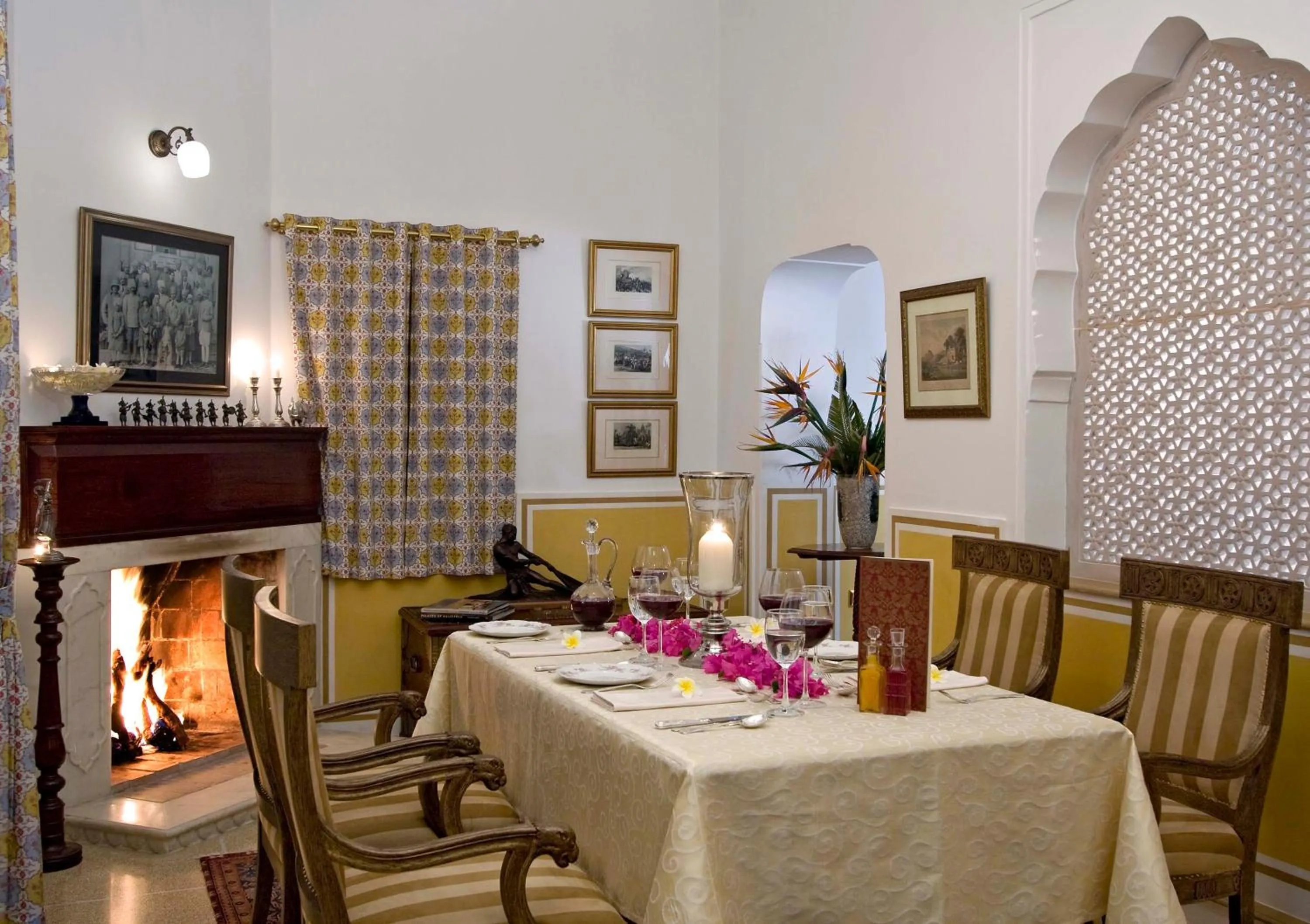 Dining area in Samode Palace