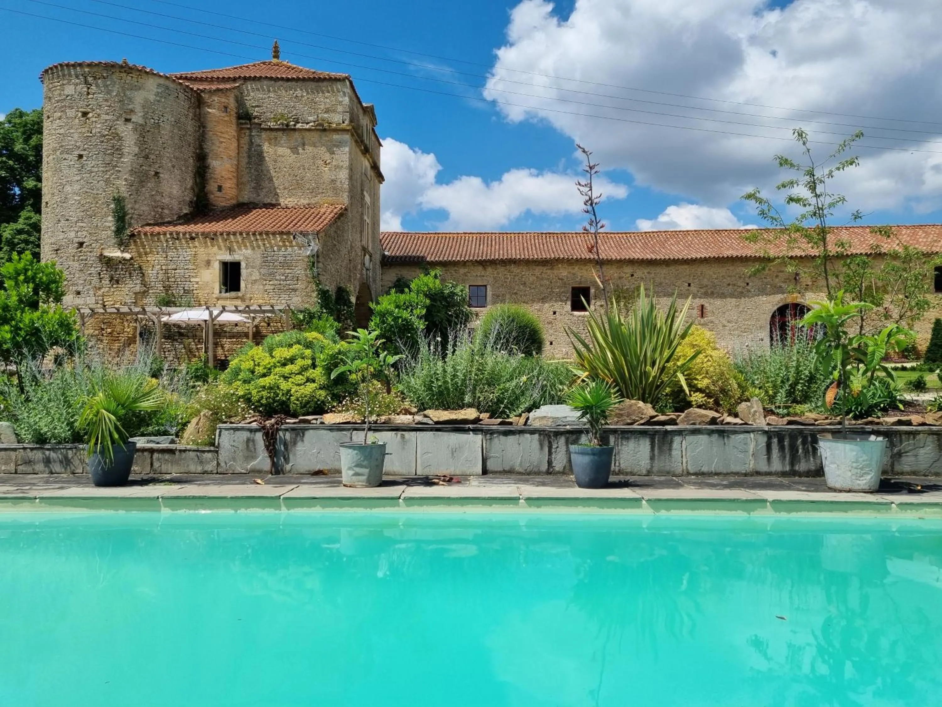 Swimming pool in Château de la Cressonnière