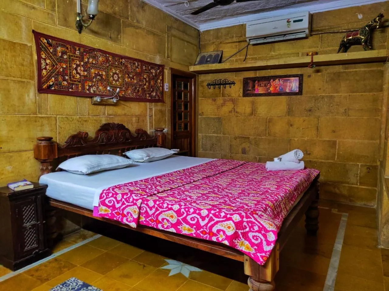 Bed in Shahi Palace Hotel Jaisalmer