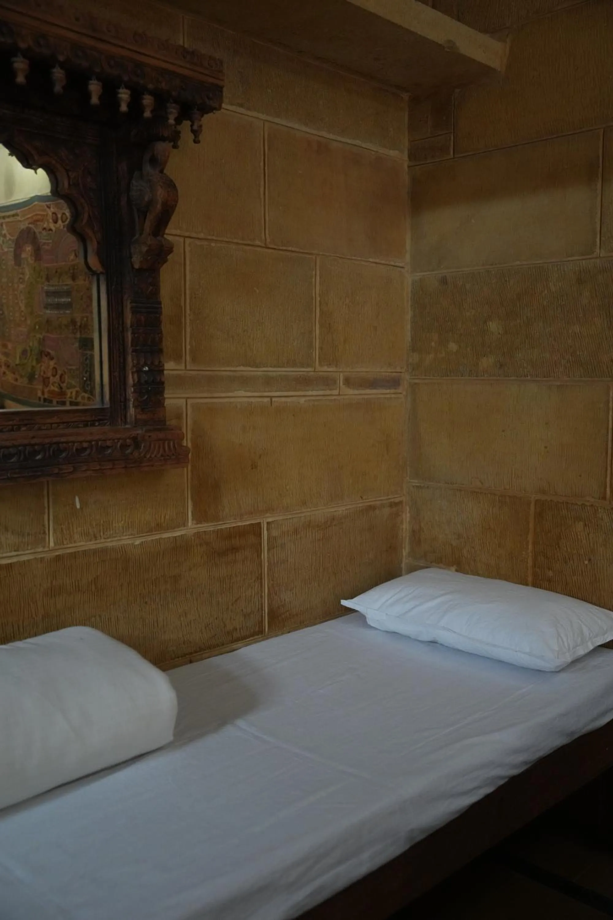 Bed in Shahi Palace Hotel Jaisalmer