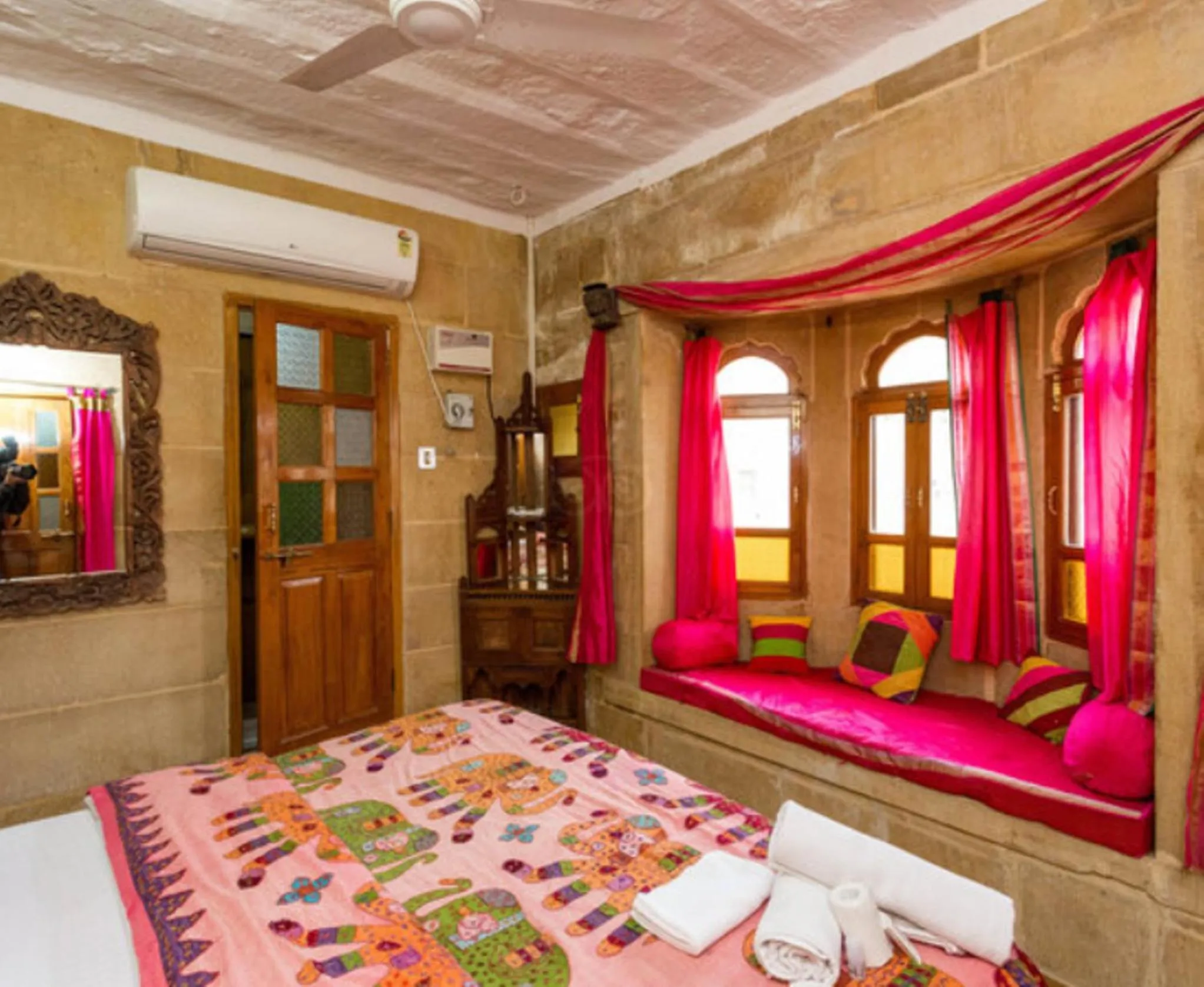 Bed in Shahi Palace Hotel Jaisalmer