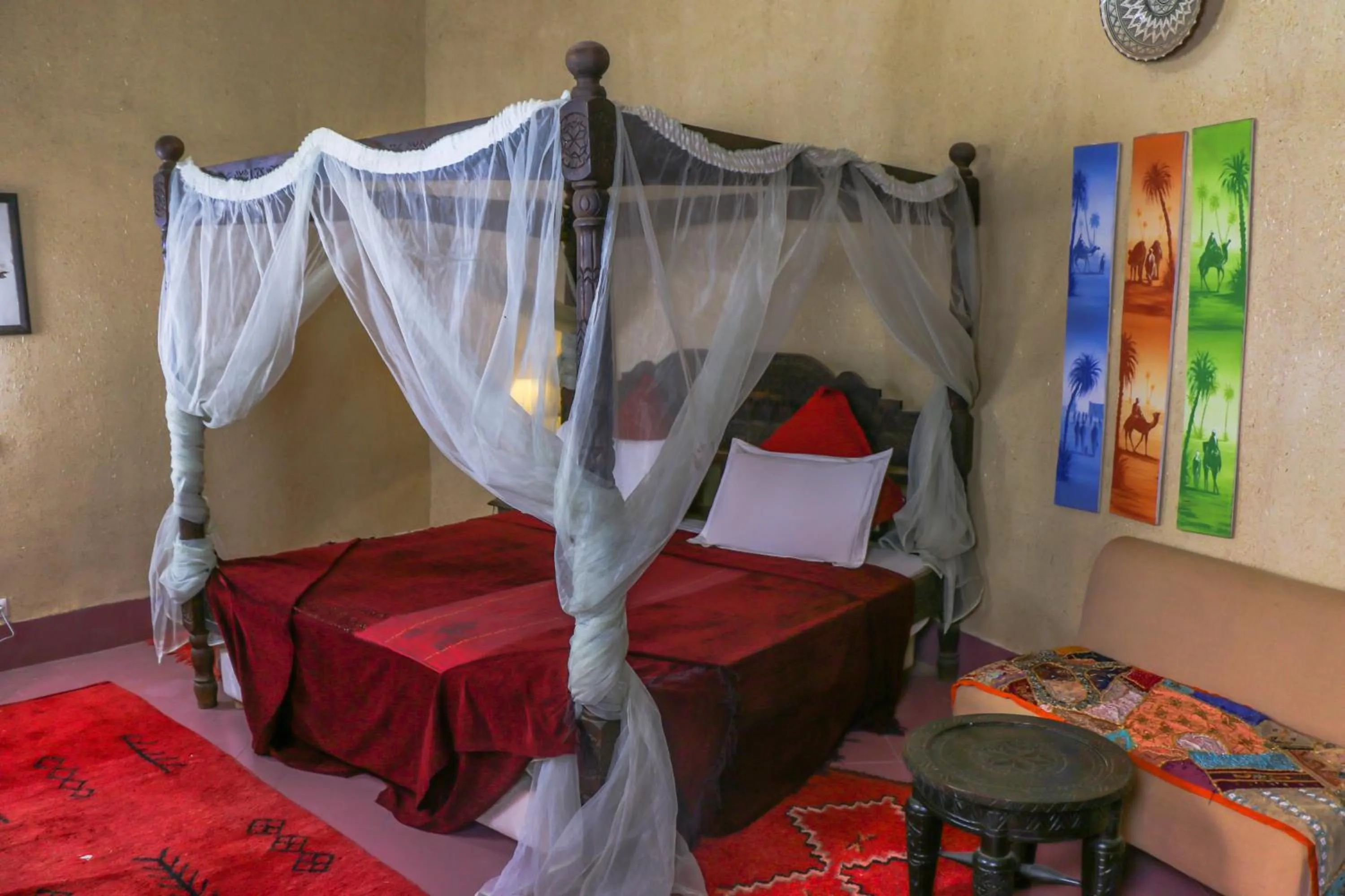 Bed in Riad Kasbah Omar