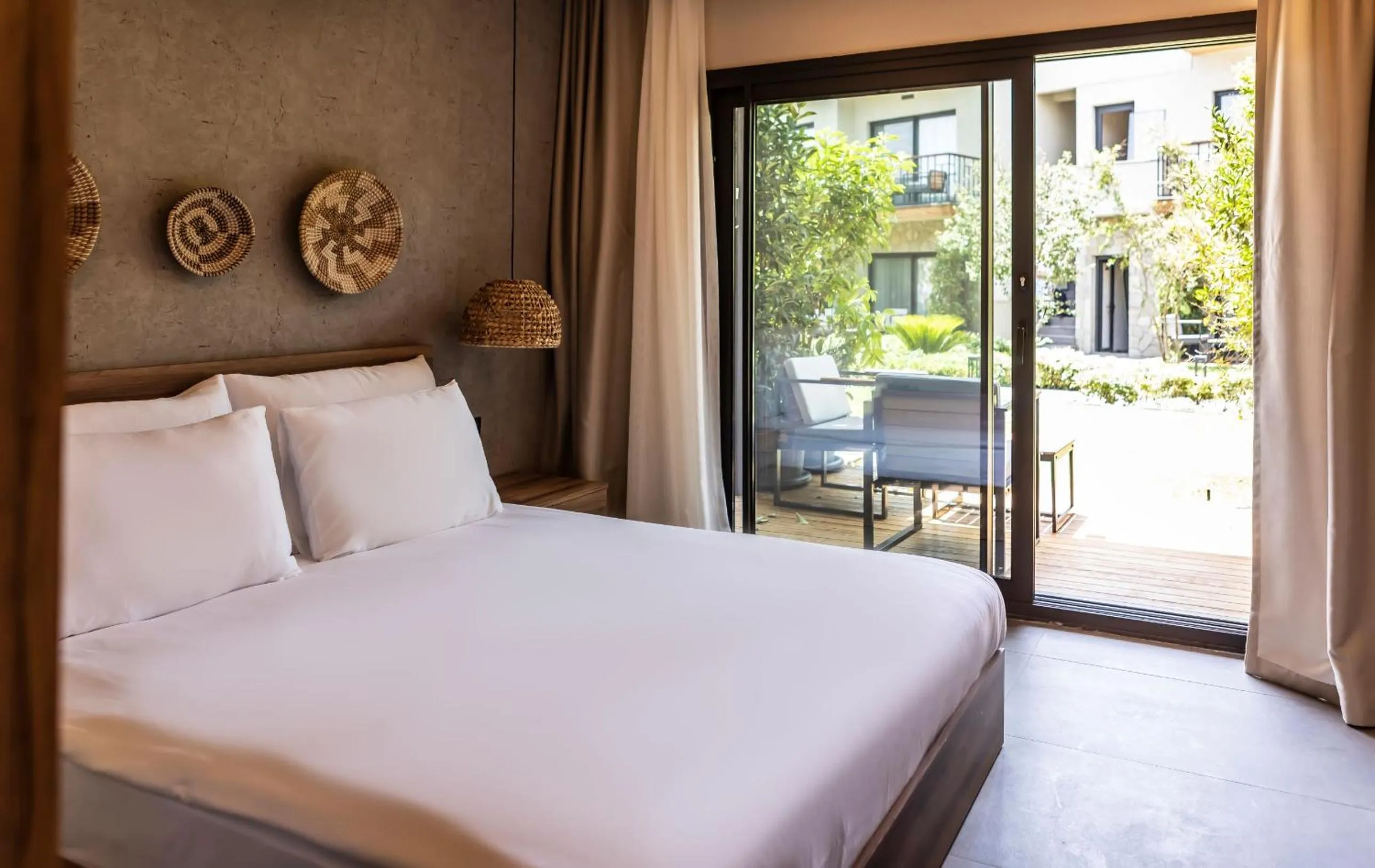 Balcony/Terrace, Bed in KHAI HOTEL BODRUM