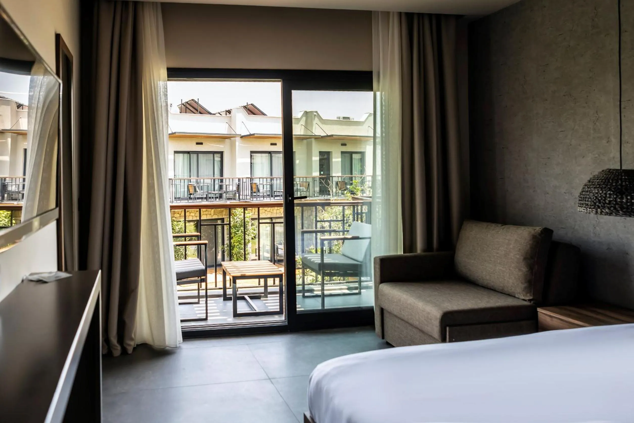 Balcony/Terrace, Bed in KHAI HOTEL BODRUM