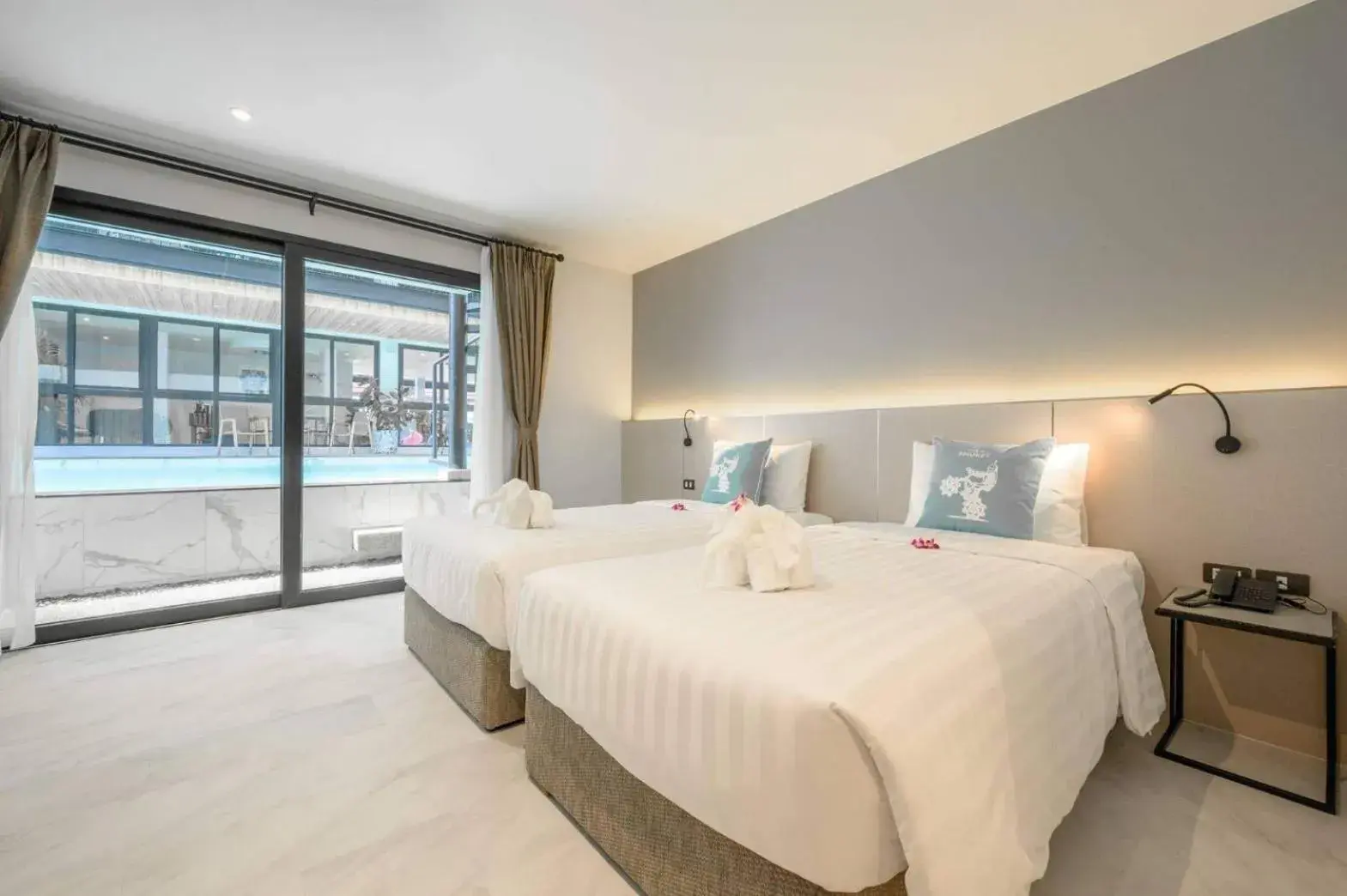 Deluxe Double or Twin Room with Pool Access in Tour De Phuket Hotel - SHA Plus Deluxe Double or Twin Room with Pool Access in Tour De Phuket Hotel - SHA Plus