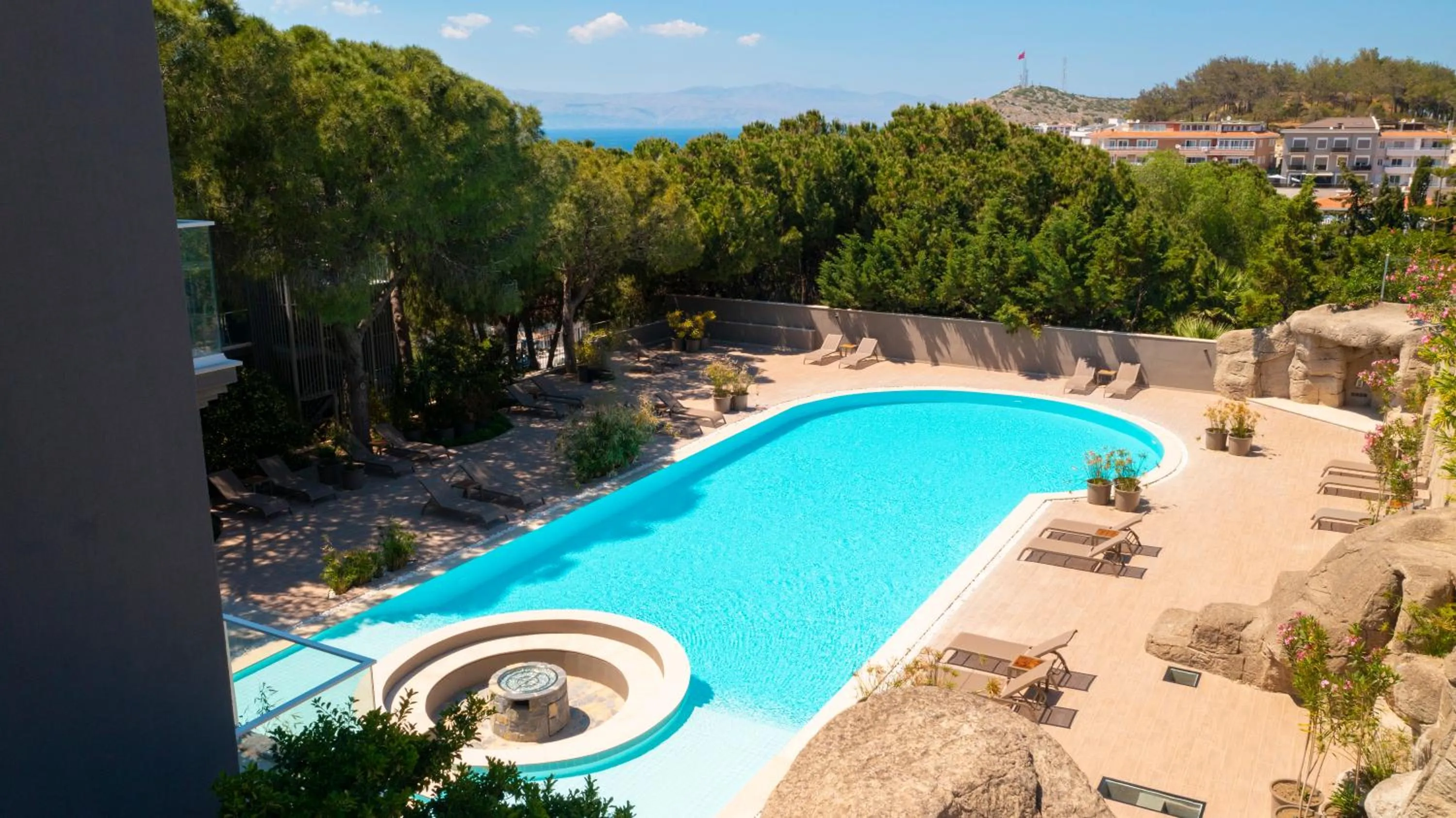 Pool view in AEGEAN Apartments - Çeşme