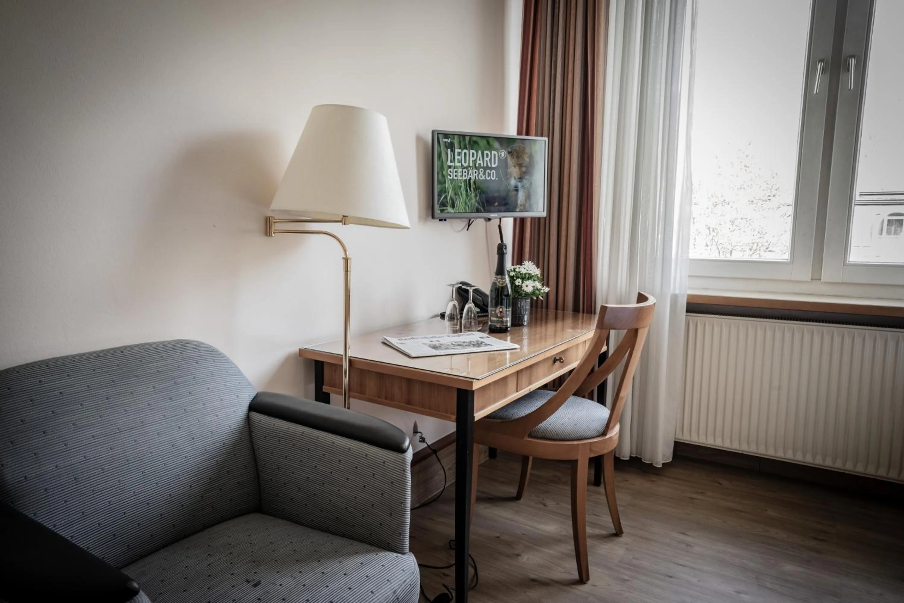 Seating area, TV/Entertainment Center in Hotel Sonnenbichl