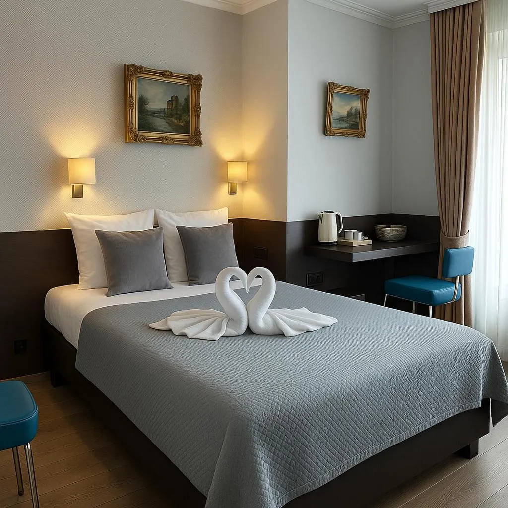 Bed in Hotel Monaco Zeebrugge Beach by Rikas Hotels