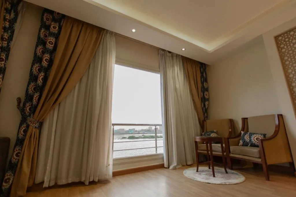 Seating area in Nile Transport Hotel