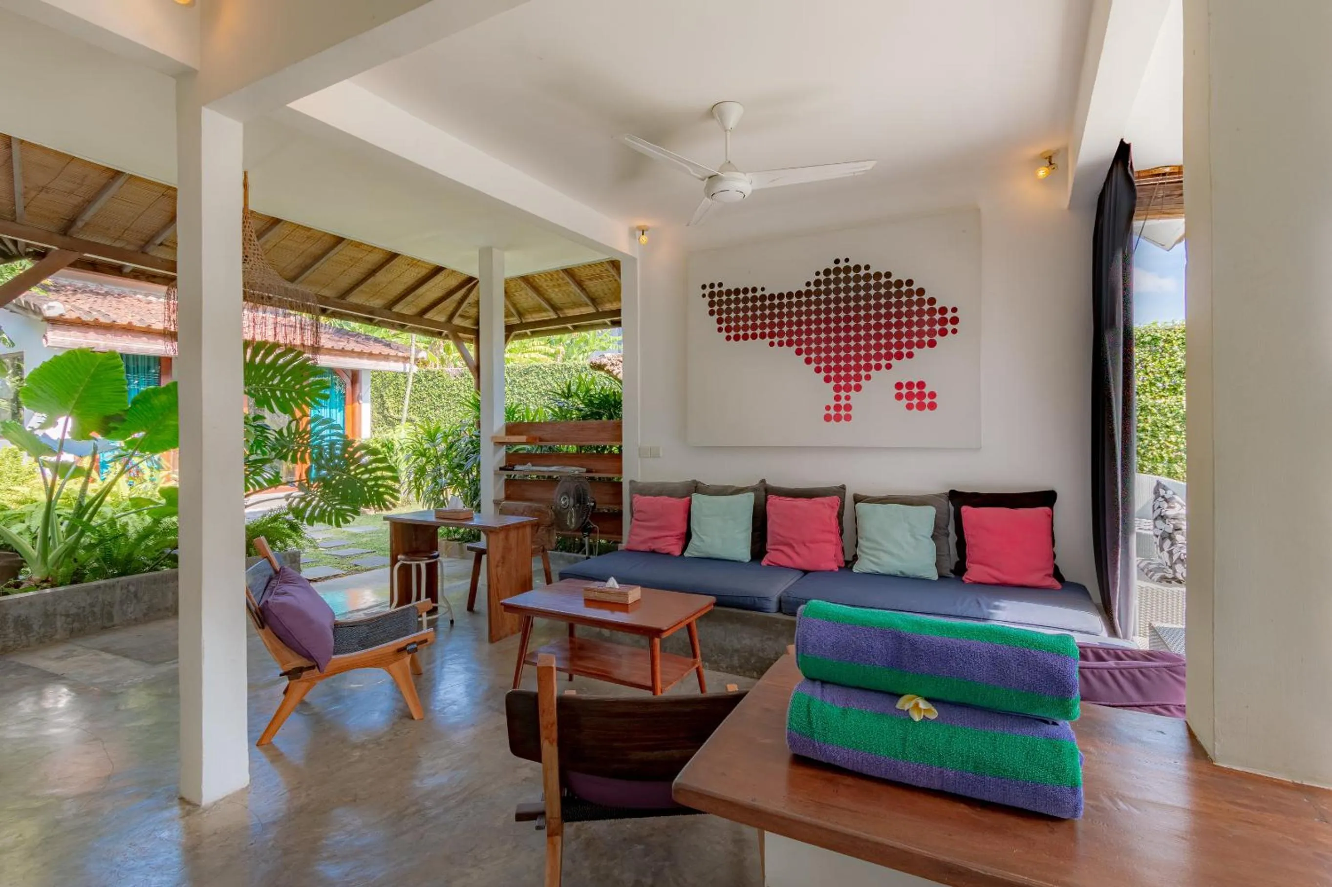 Living room in Villa Bumi - Playful & Quirky 3BR Villa Near Seminyak, a Unique Getaway