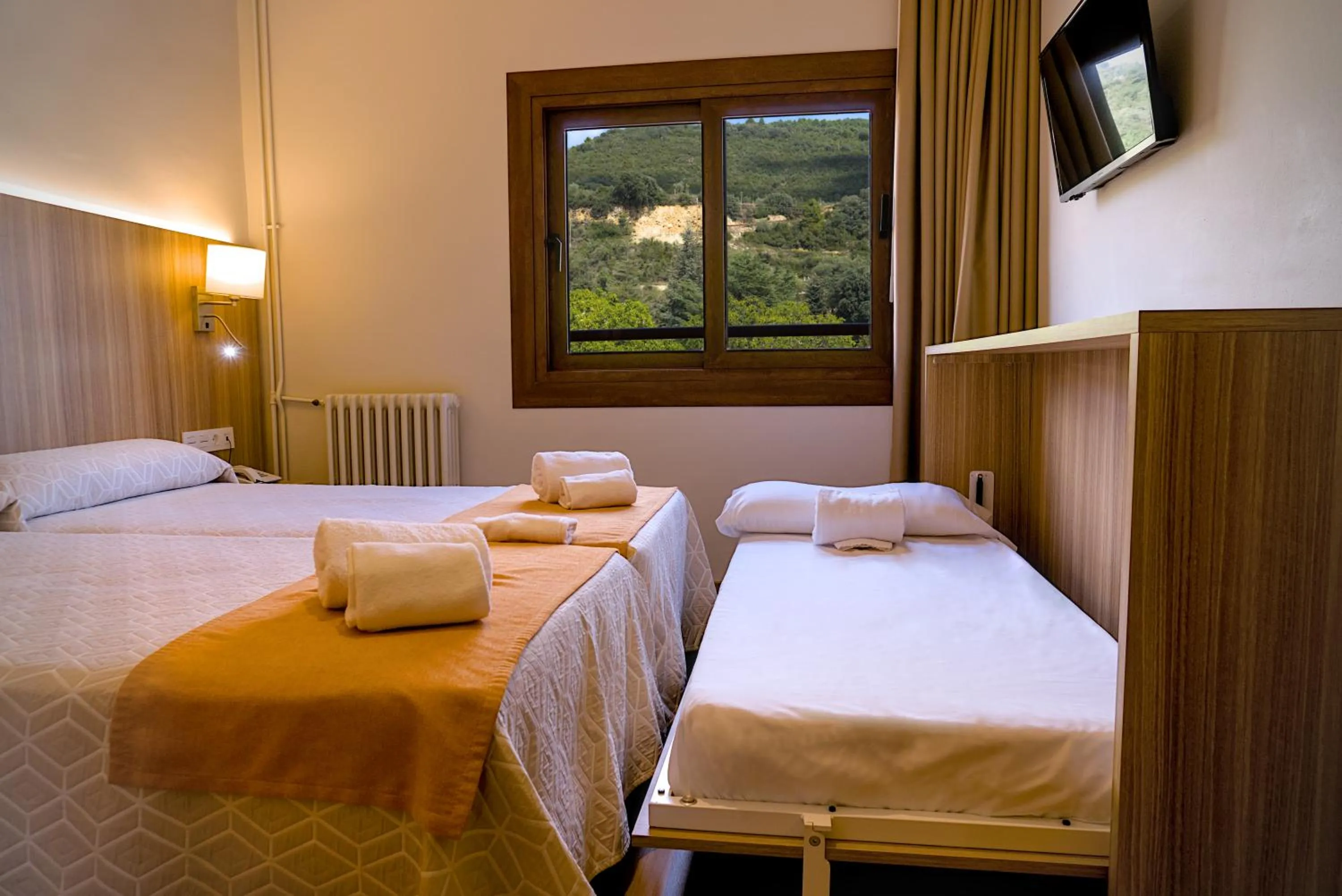Bed in Hotel Boltaña Ordesa