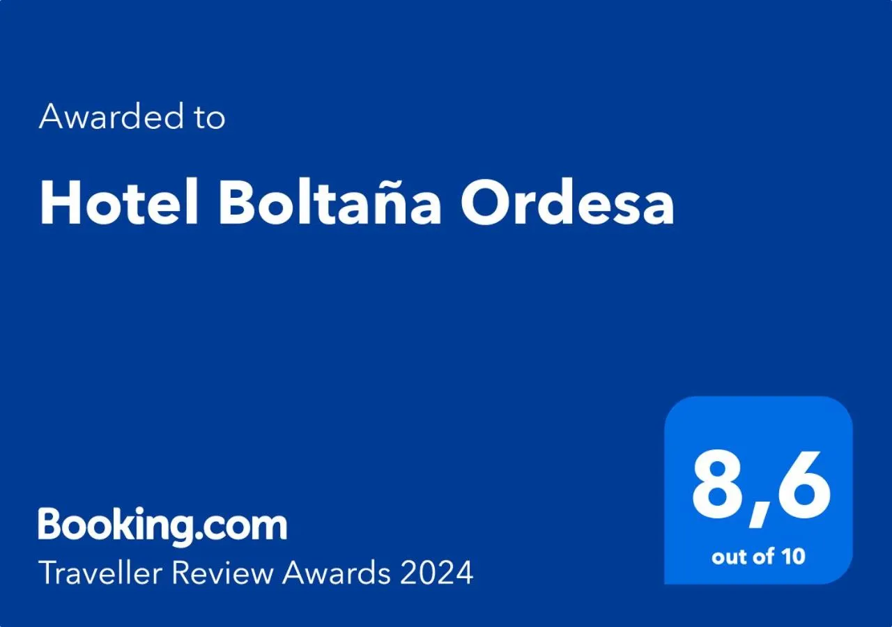 Certificate/Award in Hotel Boltaña Ordesa
