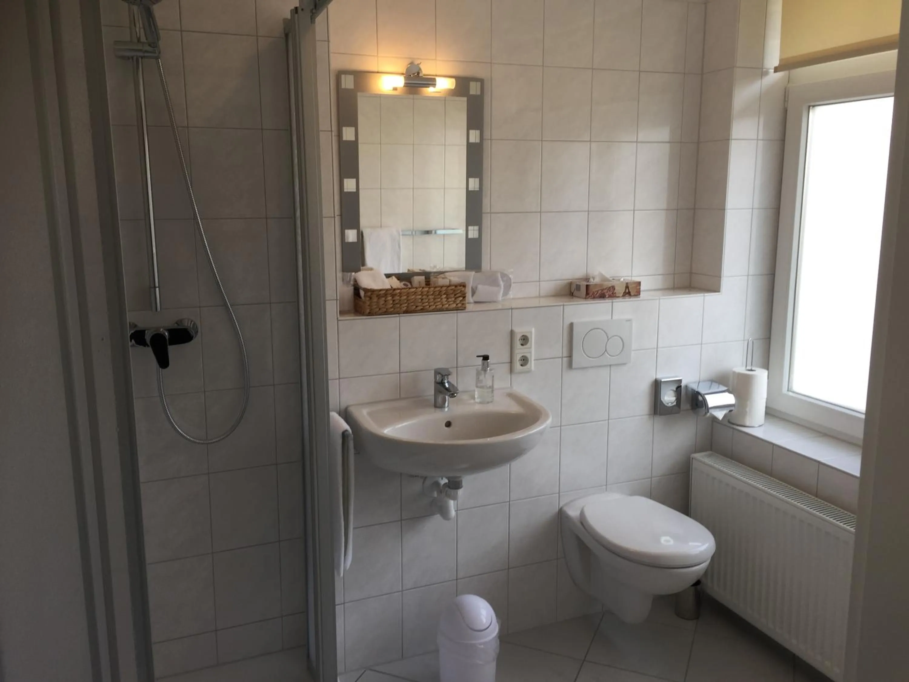 Decorative detail, Bathroom in Frick's Hotel