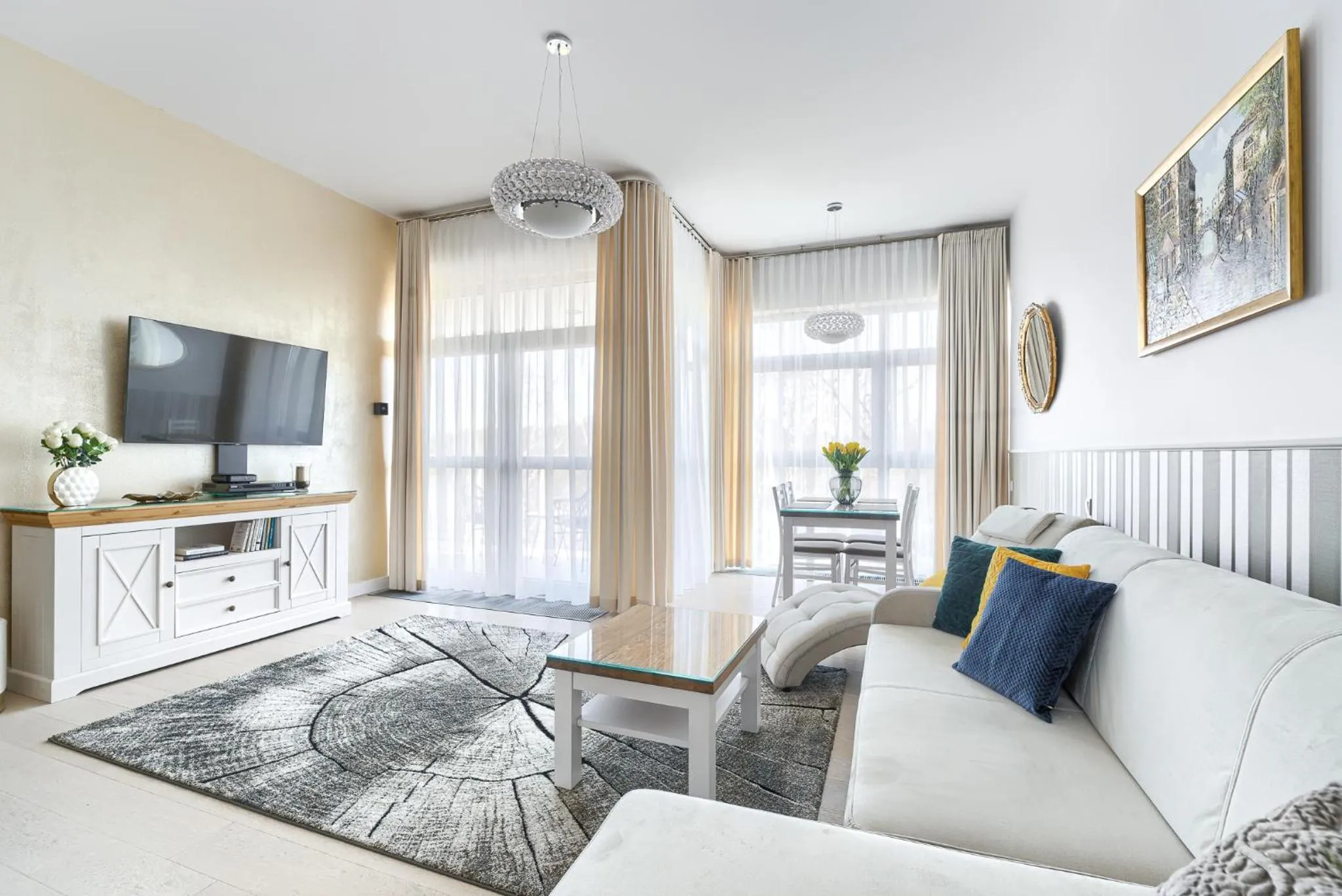 Communal lounge/ TV room, Bed in Dune Resort Mielno - A