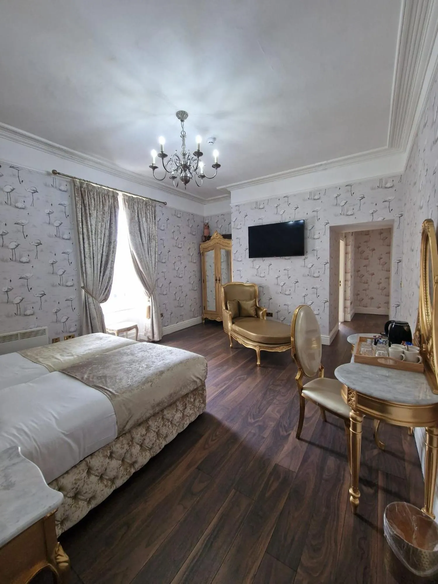 Bed in RainHill Hall Hotel