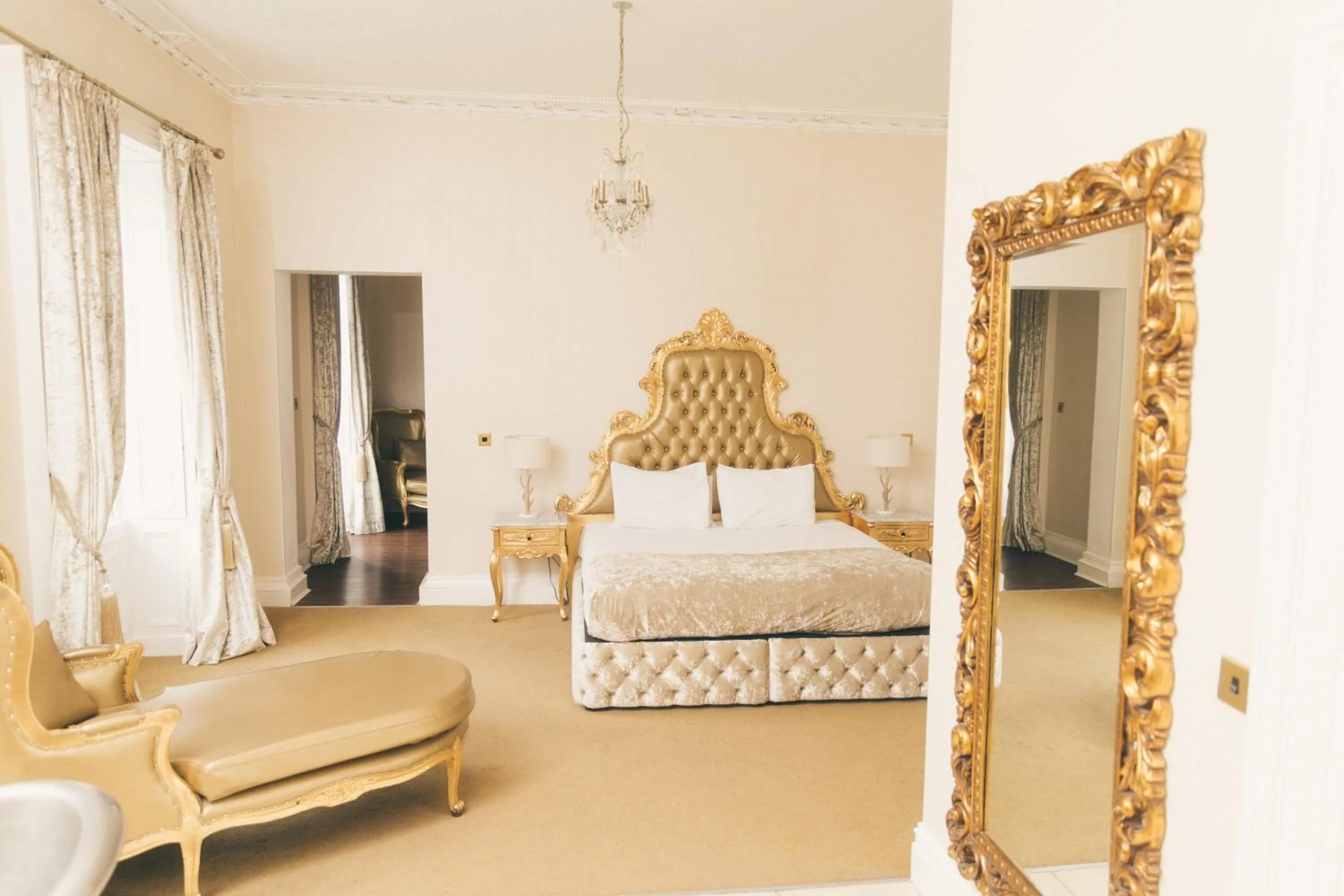 Bedroom, Bed in RainHill Hall Hotel