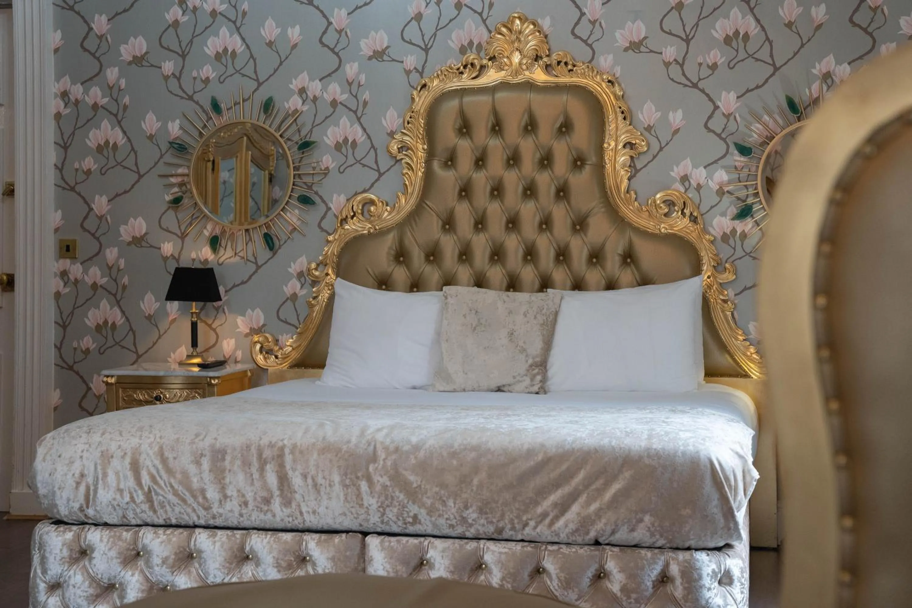 Bed in RainHill Hall Hotel