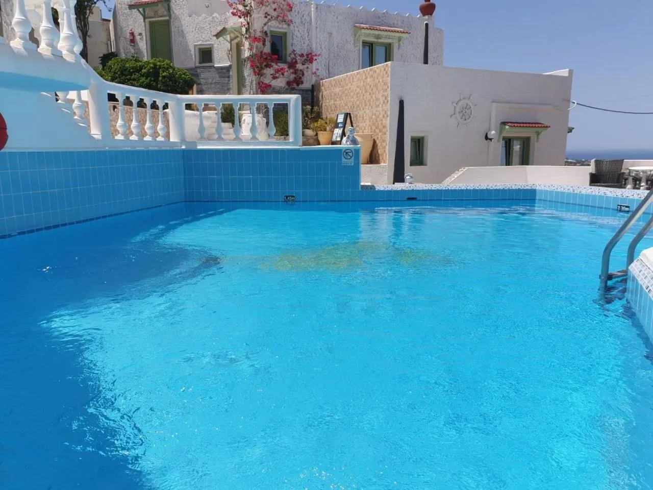 Swimming pool in Private Studio Korifi sea view