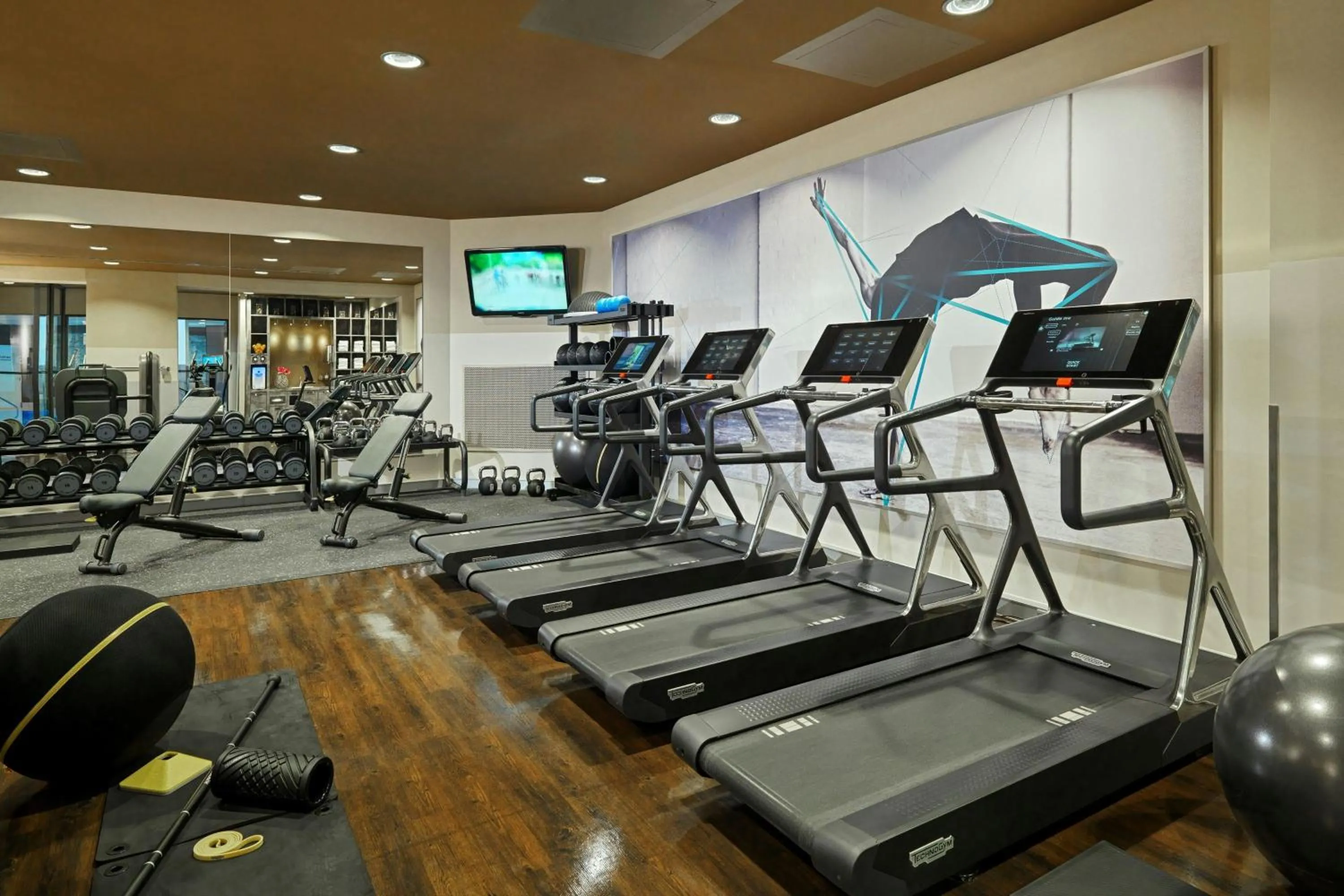 Fitness centre/facilities in Berlin Marriott Hotel